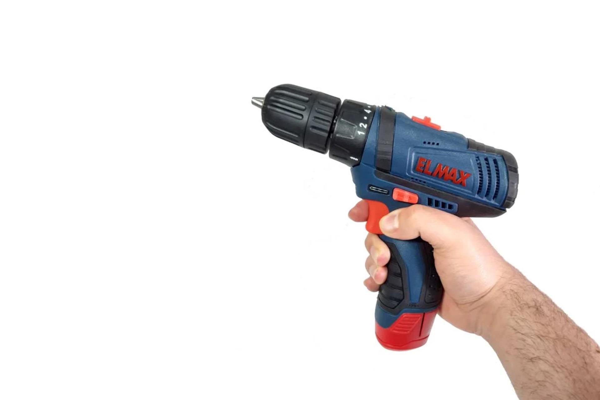 ابعاد و اندازه دریل ساده شارژی المکس C.D 232