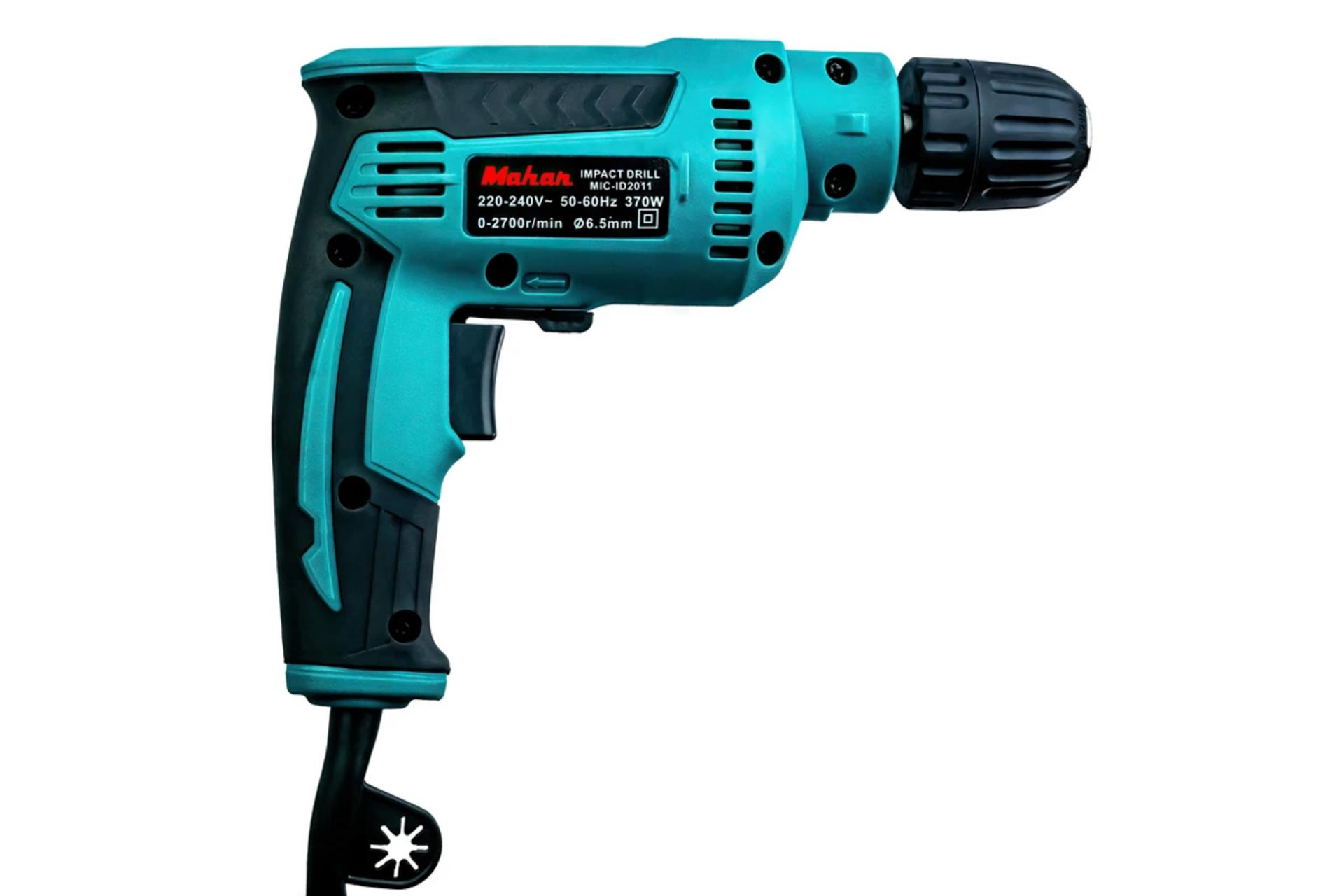 ابعاد و اندازه دریل چکشی برقی ماهان 6.5 mm