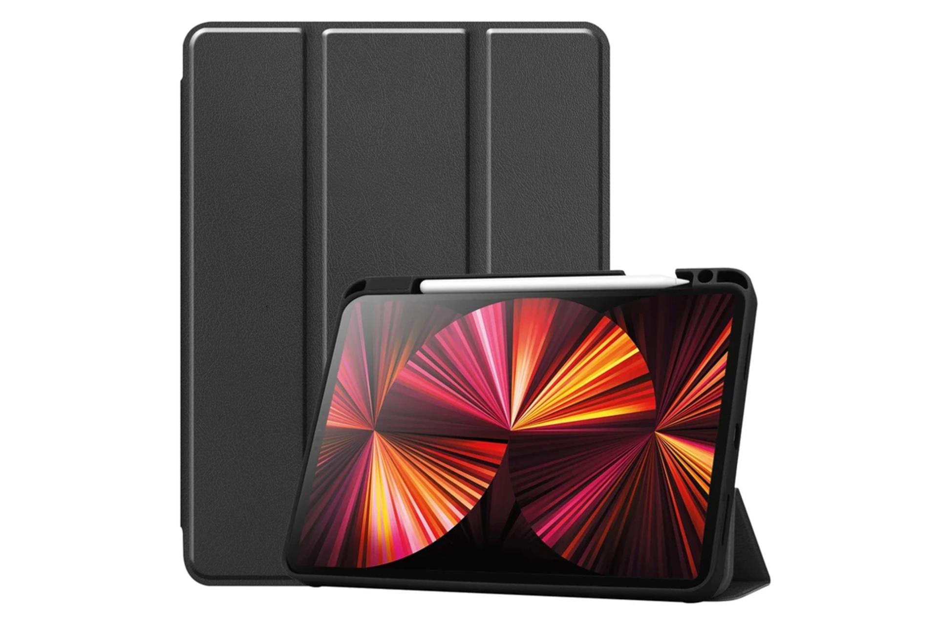 قاب تبلت کیف کلاسوری اپیکوی مدل Smart مناسب اپل iPad mini 2024 / 2021 رنگ مشکی