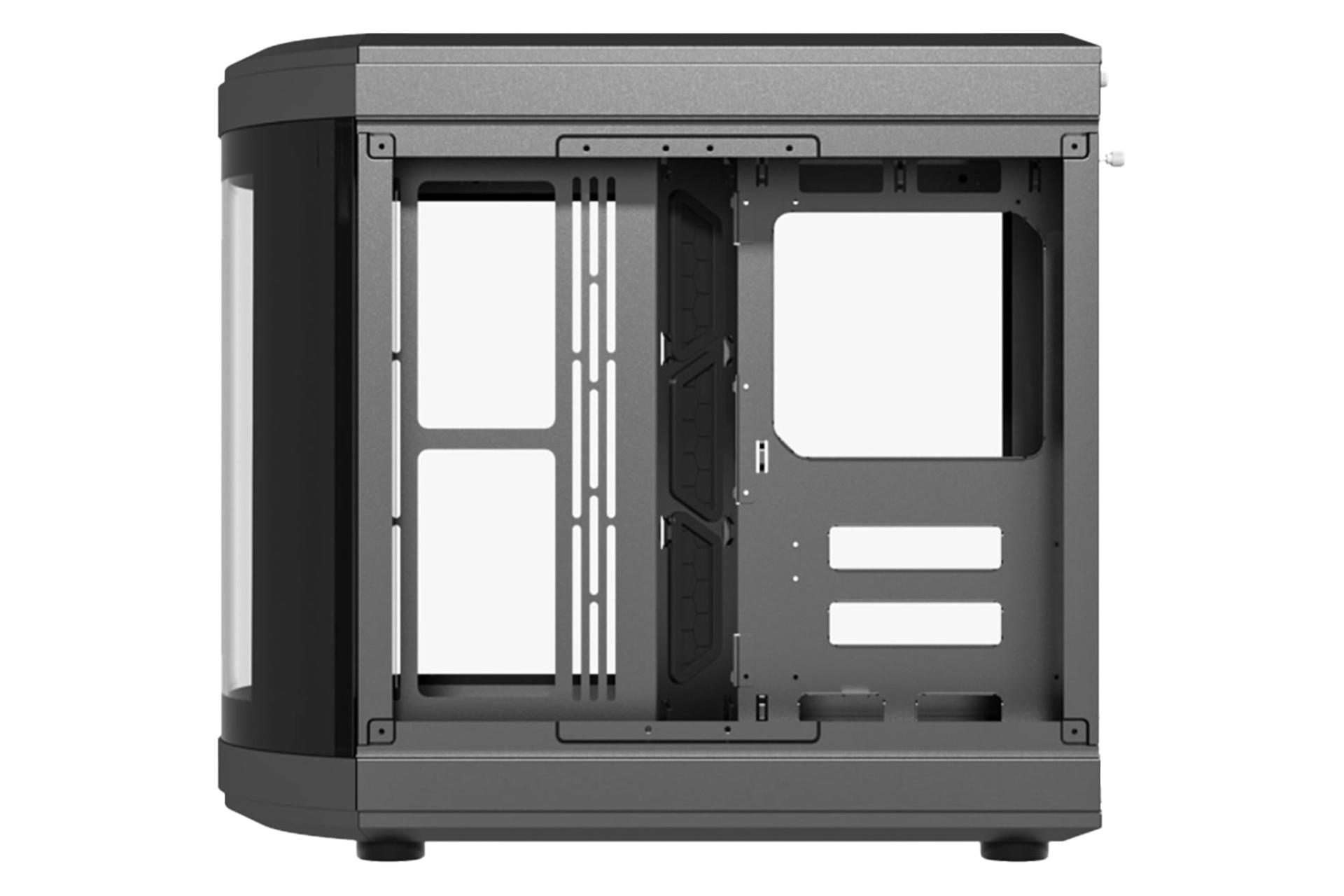 نمای داخلی پنل سمت راست کیس کامپیوتر لاجی کی C570B با نمایش محل نصب پاور