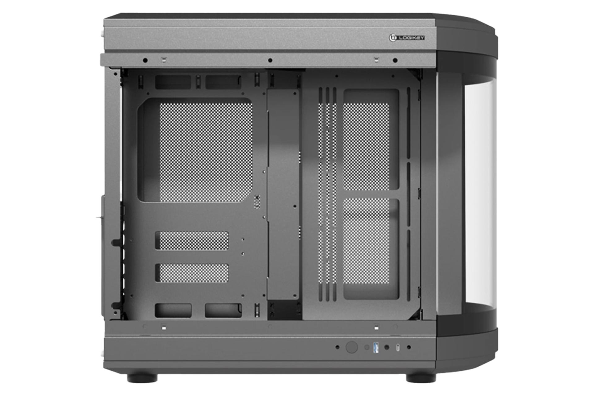 نمای داخلی پنل سمت چپ کیس کامپیوتر لاجی کی C570B با نمایش محل نصب مادربرد
