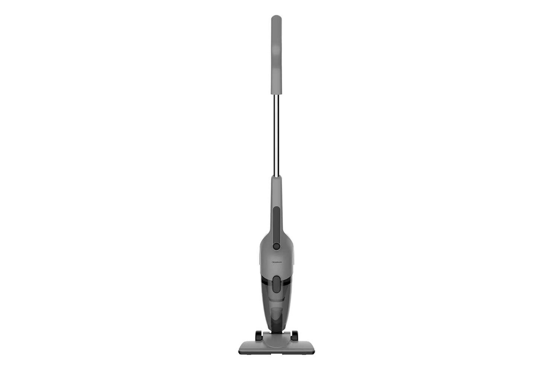نمای جلوی جاروبرقی عصایی درما DX120C رنگ خاکستری