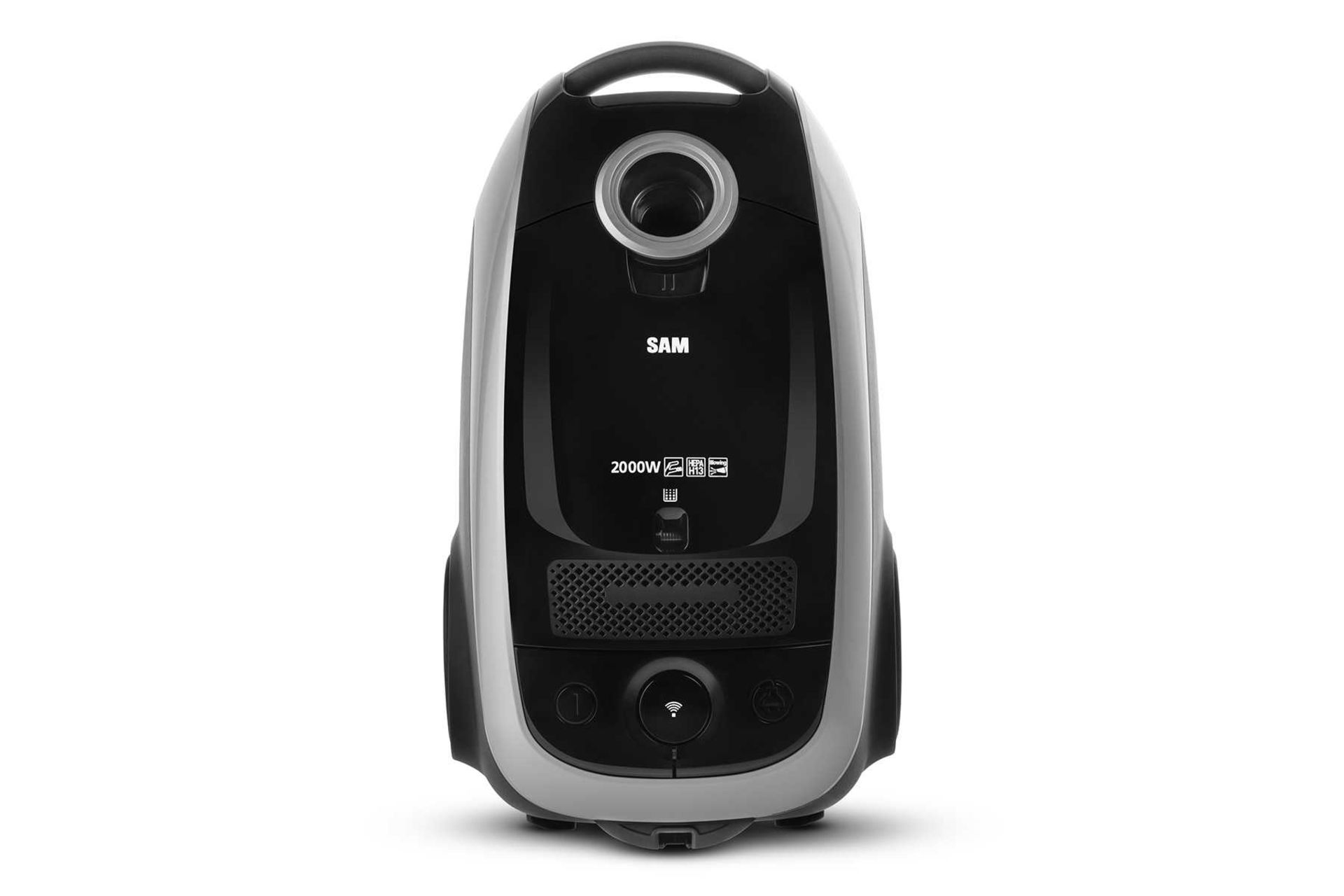 نمای جلوی جاروبرقی سام VC-9920 رنگ نقره‌ای