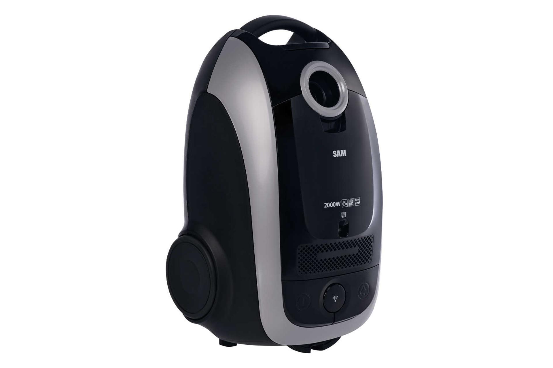 نمای کناری جاروبرقی سام VC-9920 رنگ نقره‌ای