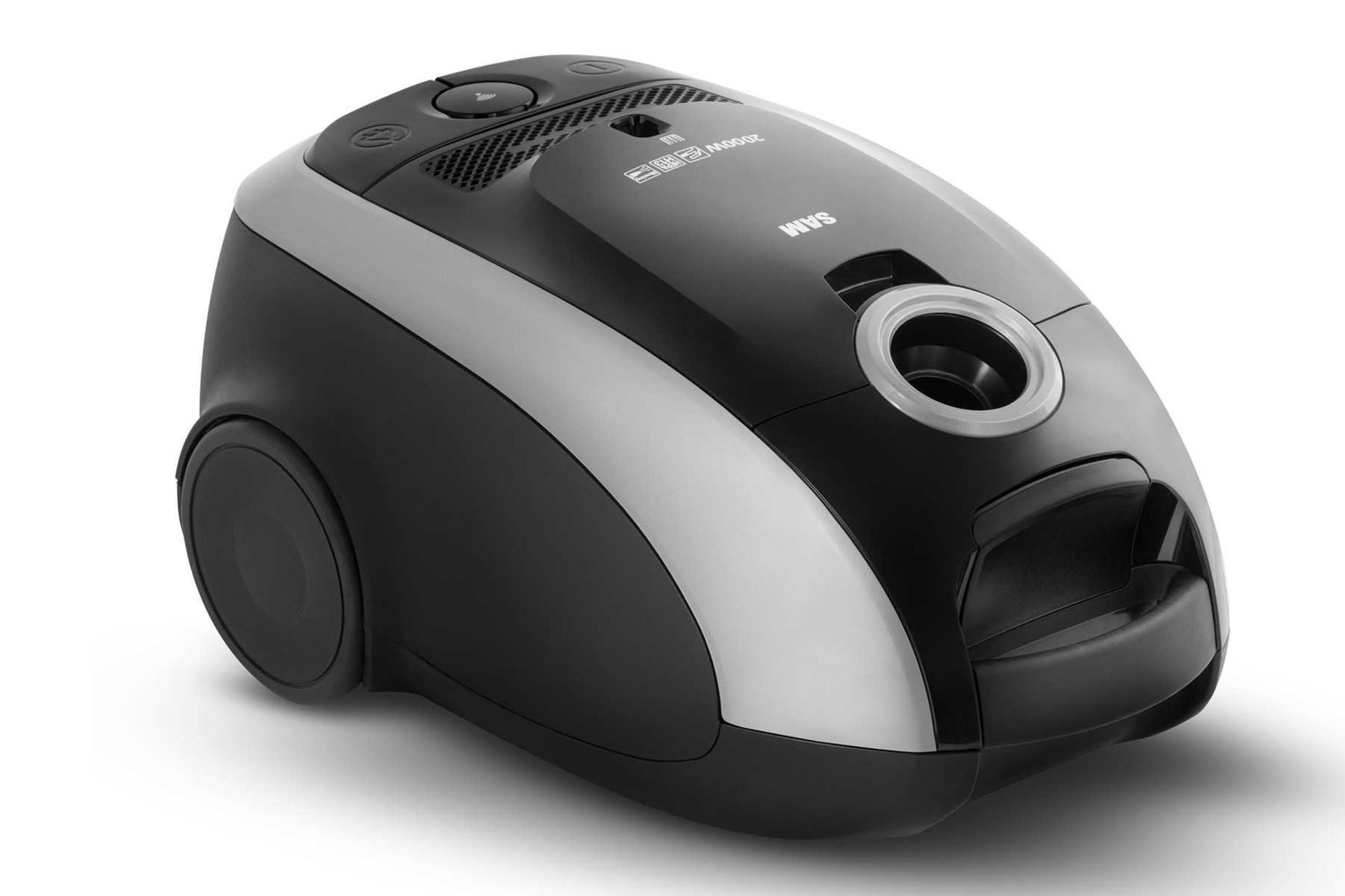 نمای سمت چپ جاروبرقی سام VC-9920 رنگ نقره‌ای