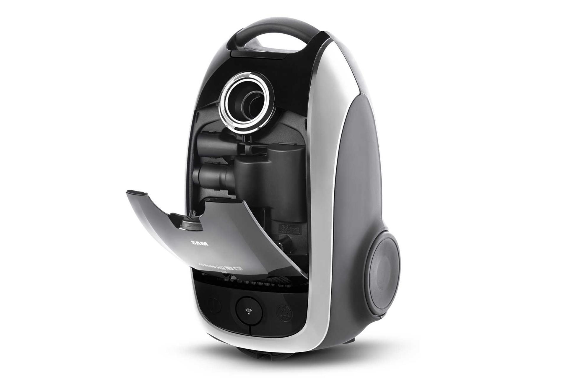 نمای سمت راست جاروبرقی سام VC-9920 رنگ نقره‌ای