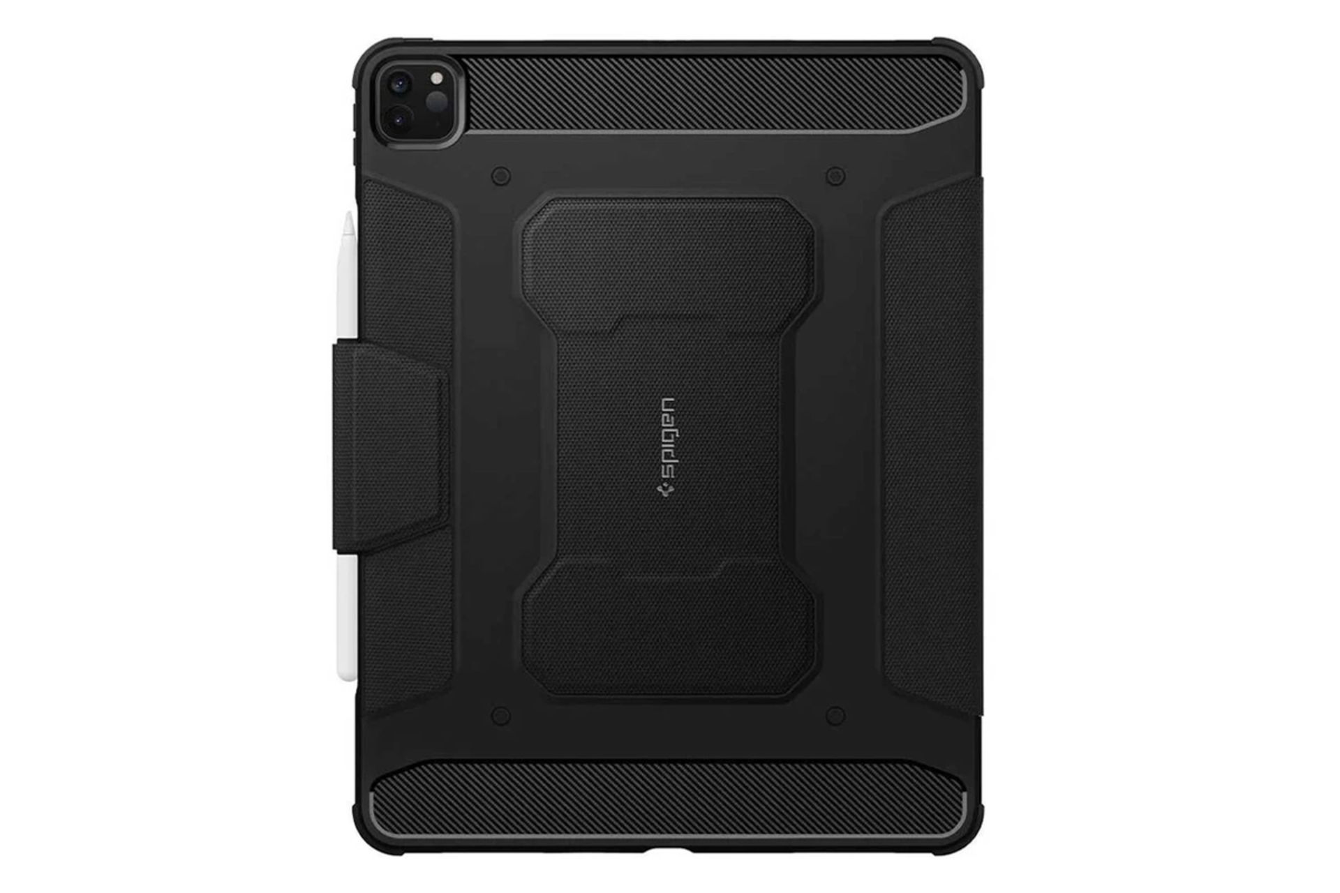 قاب تبلت کیف کلاسوری اسپیگن مدل Rugged Armor Pro مناسب اپل iPad Pro 12.9 2022 / 2021