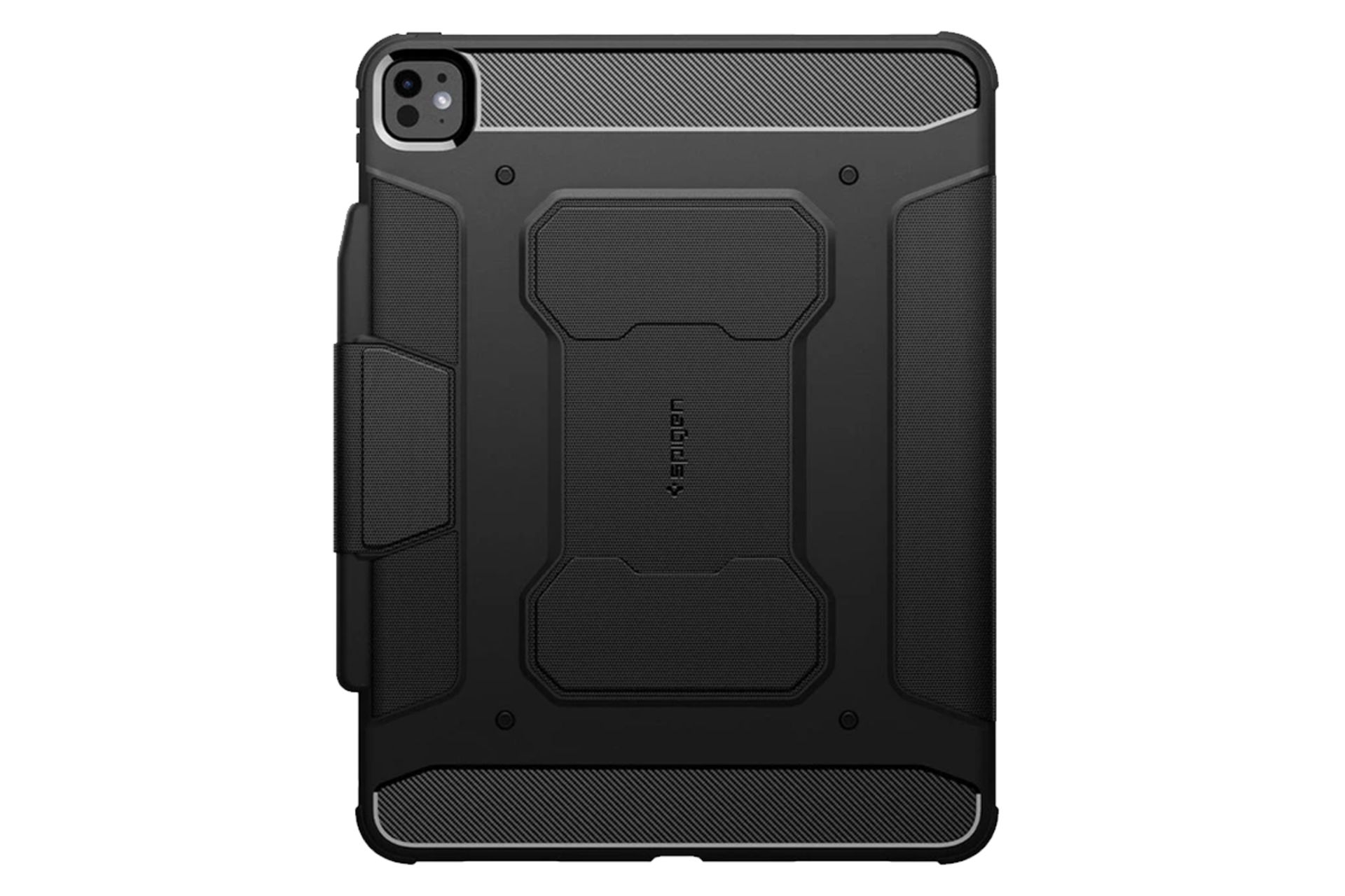 ابعاد و اندازه قاب تبلت کیف کلاسوری اسپیگن مدل Rugged Armor Pro مناسب اپل iPad Pro 13 2024