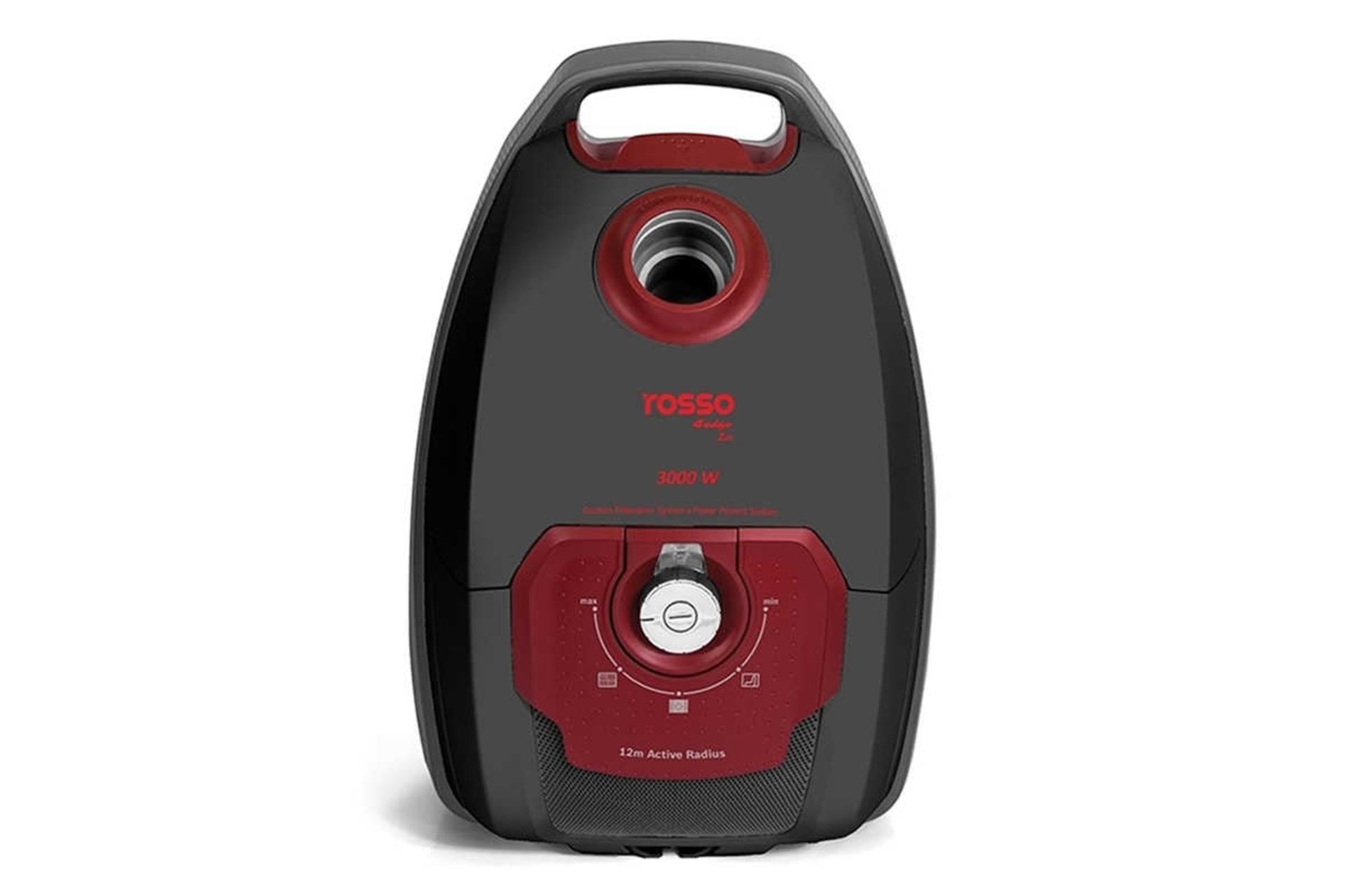 نمای جلوی جاروبرقی روسو 4edge رنگ مشکی