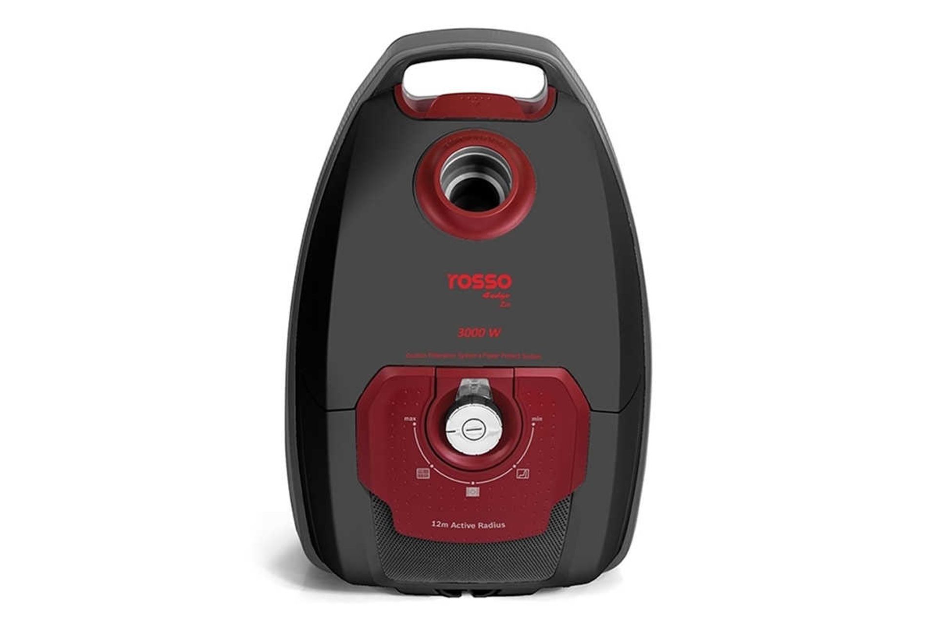 نمای جلوی جاروبرقی روسو 4edge رنگ مشکی