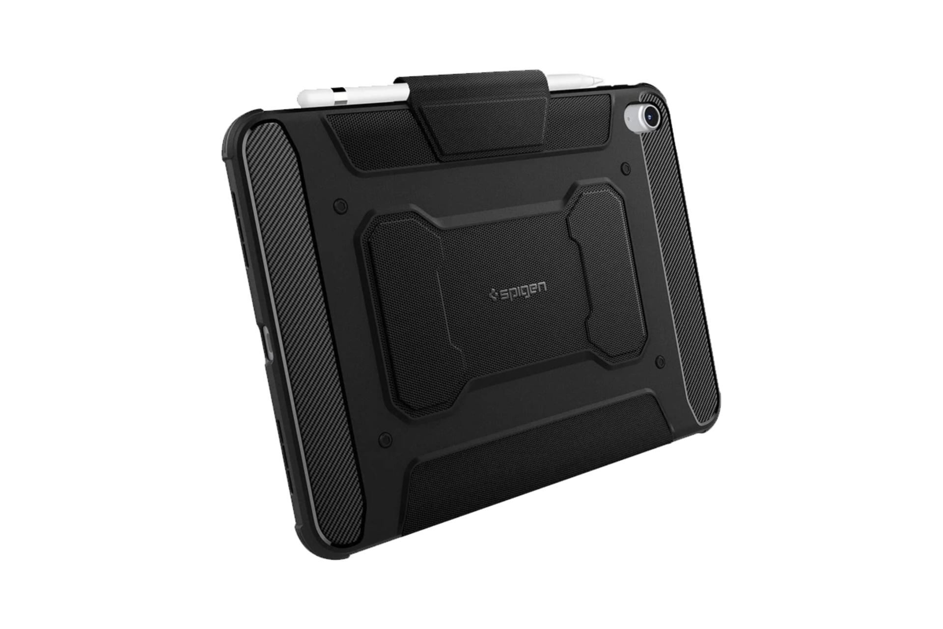 ابعاد و اندازه قاب تبلت کیف کلاسوری اسپیگن مدل Rugged Armor Pro مناسب اپل iPad Pro 11 2021 / 2020 / 2018