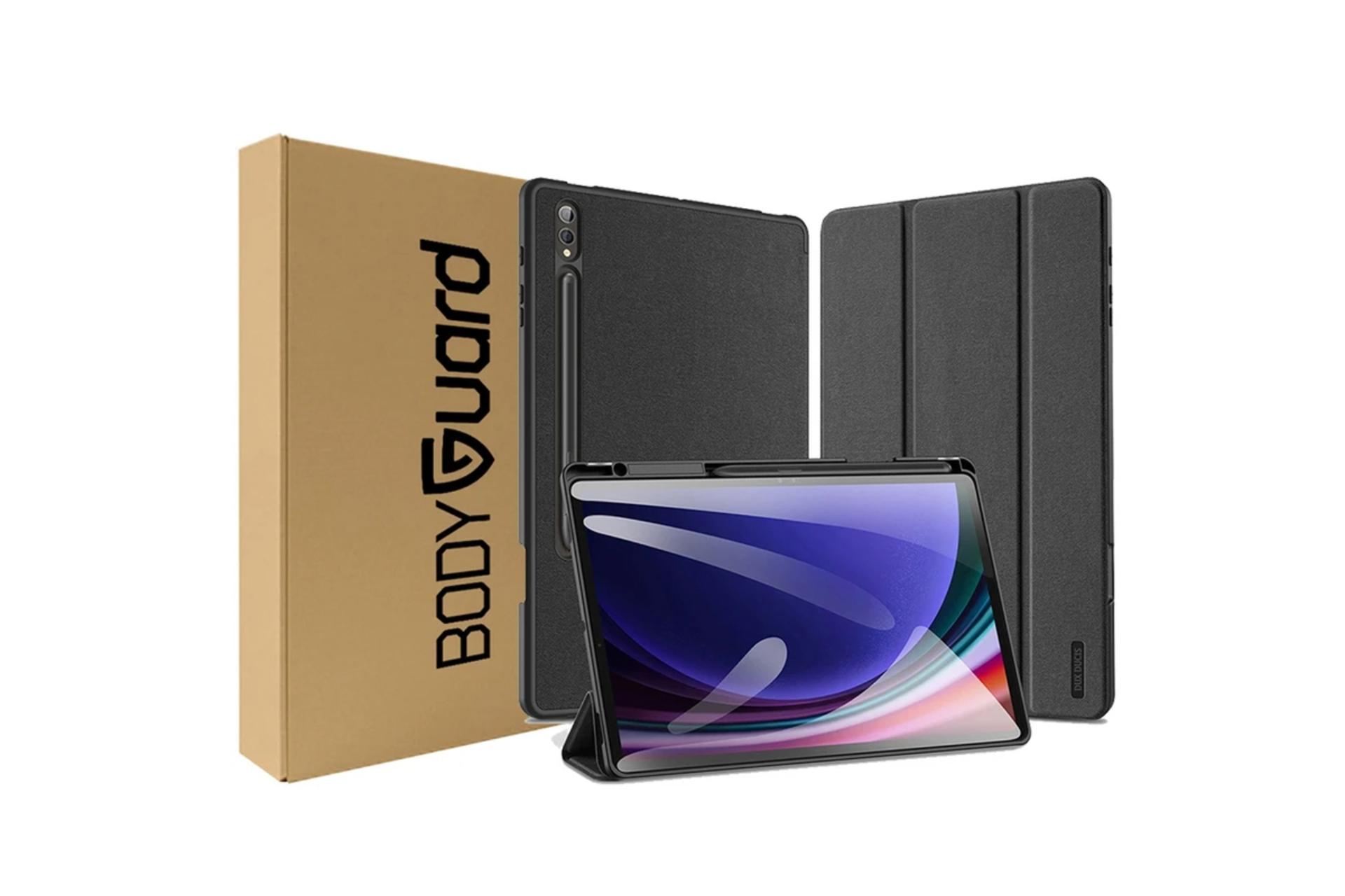 جعبه قاب تبلت کیف کلاسوری بادیگارد مدل Domo مناسب شیائومی Galaxy Tab S9 Plus / S9 FE Plus