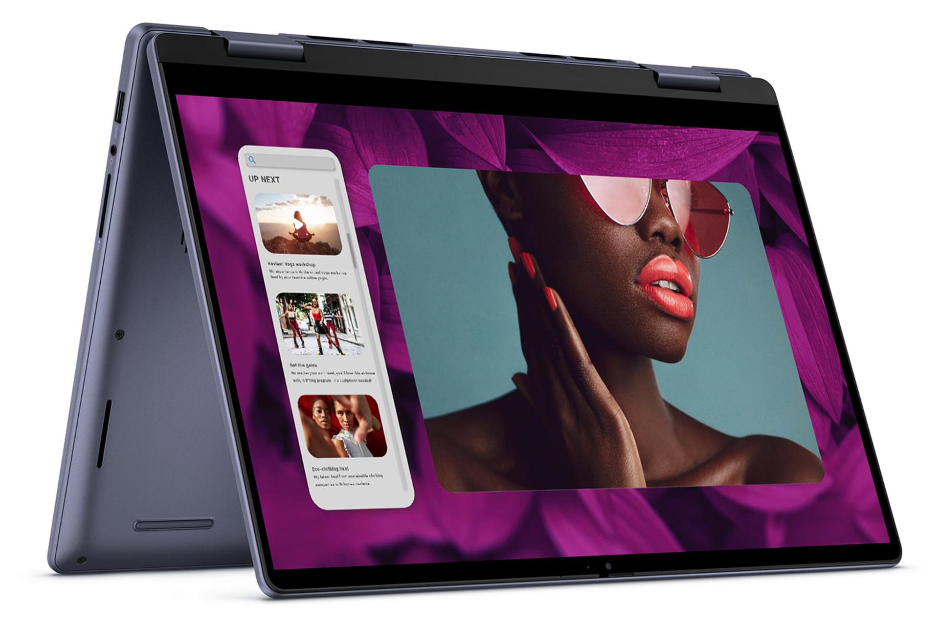 لپ تاپ دل Dell Inspiron 14 7445 نمای جلو نمایشگر برگردان