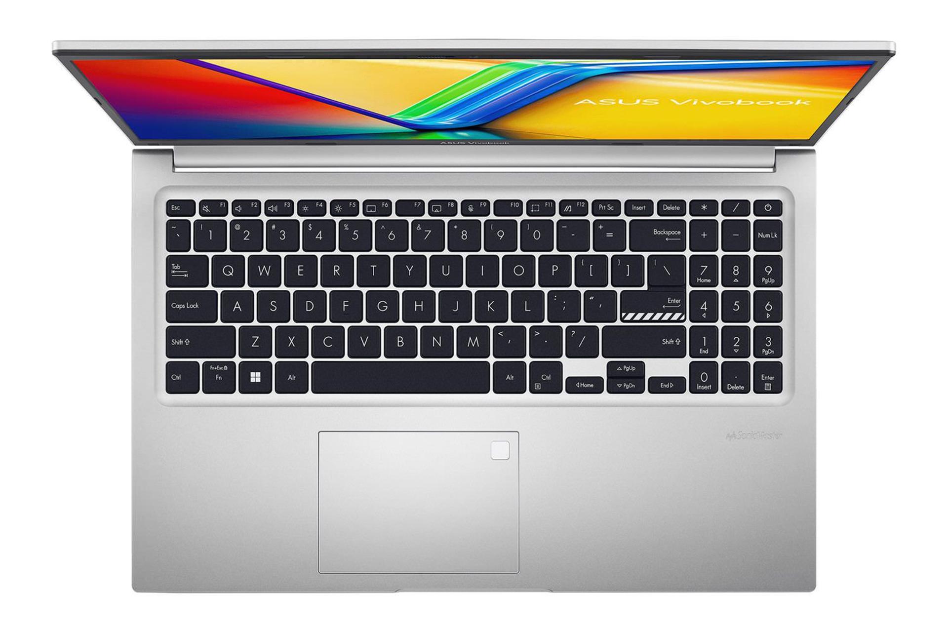 لپ تاپ ایسوس ASUS VivoBook 15 X1502VA نمای بالا و کیبورد