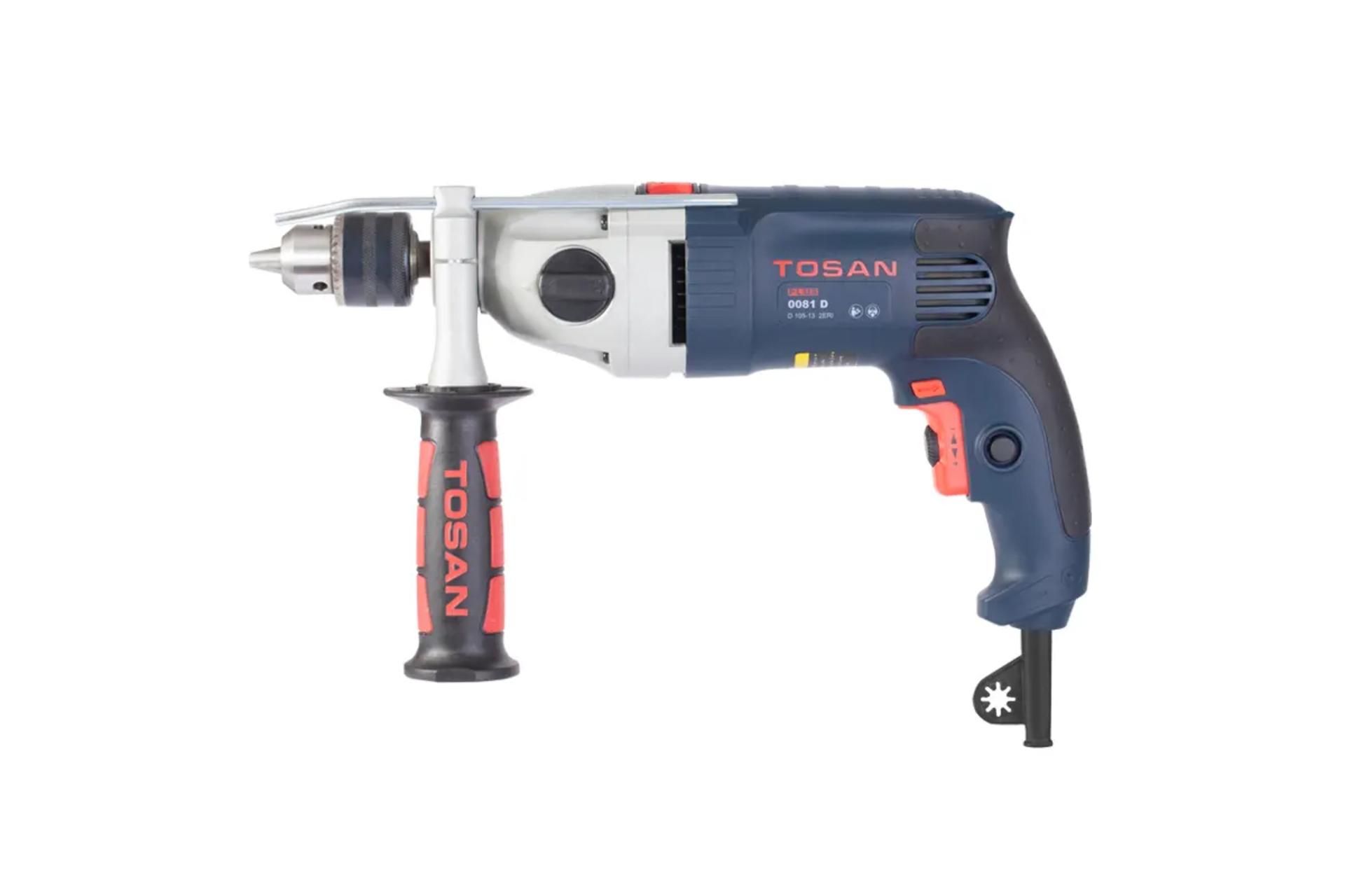نمای کنار دریل گیربکسی برقی توسن 0081D