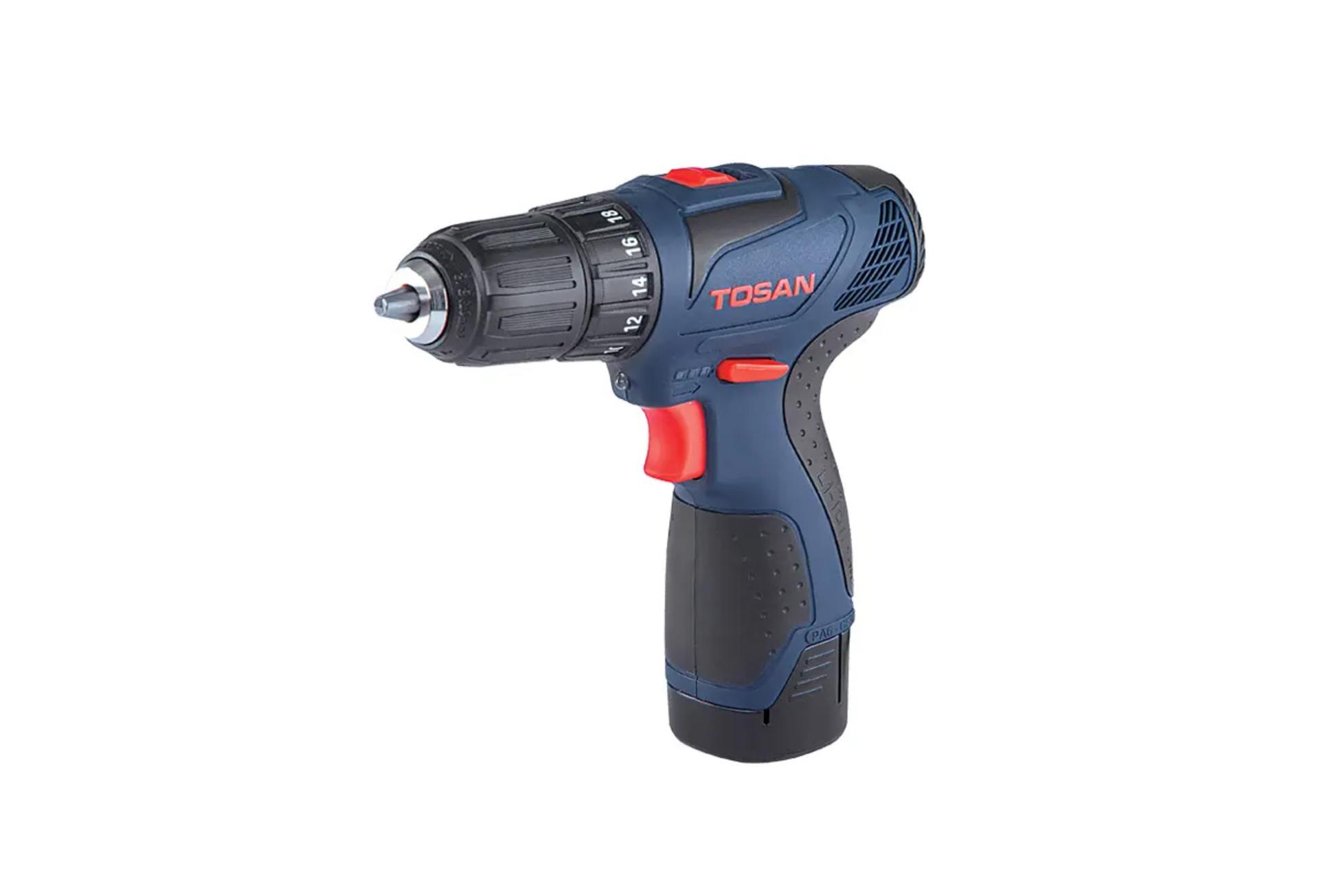 ابعاد و اندازه دریل پیچ گوشتی شارژی توسن 9012SCX