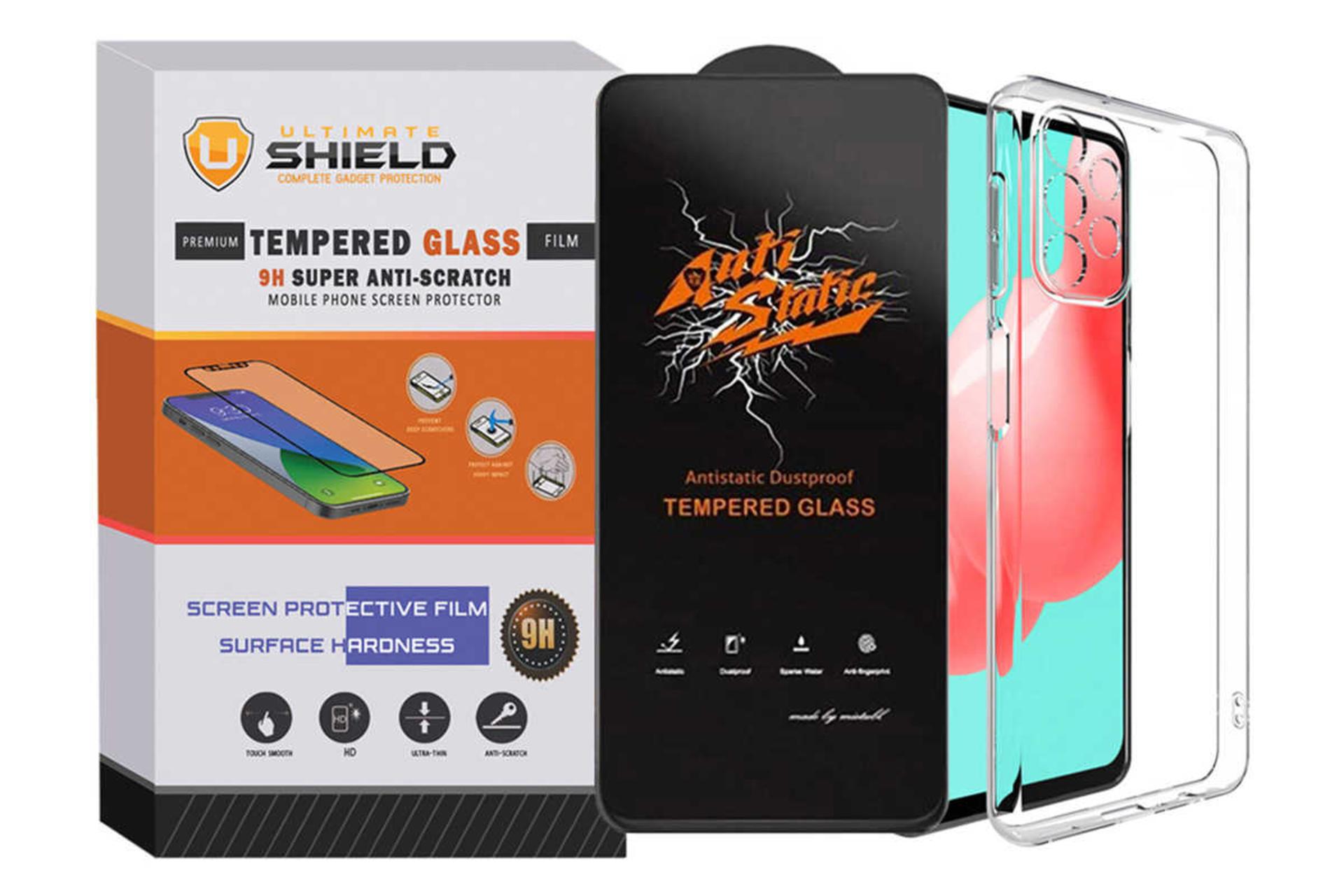 جعبه قاب گوشی آلتیمیت شیلد مدل ANTIS-CL مناسب سامسونگ Galaxy A13 همراه با محافظ صفحه نمایش