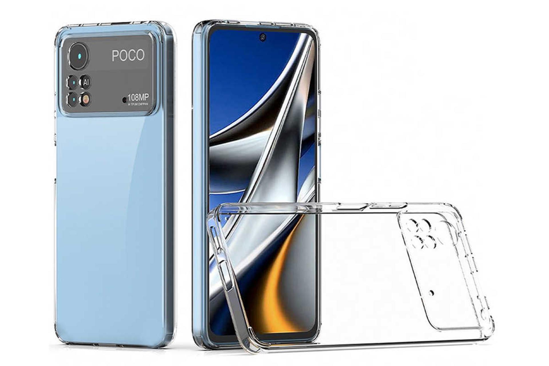 نمای سمت چپ قاب گوشی آلتیمیت شیلد مدل Clear مناسب شیائومی Poco X4 Pro 5G