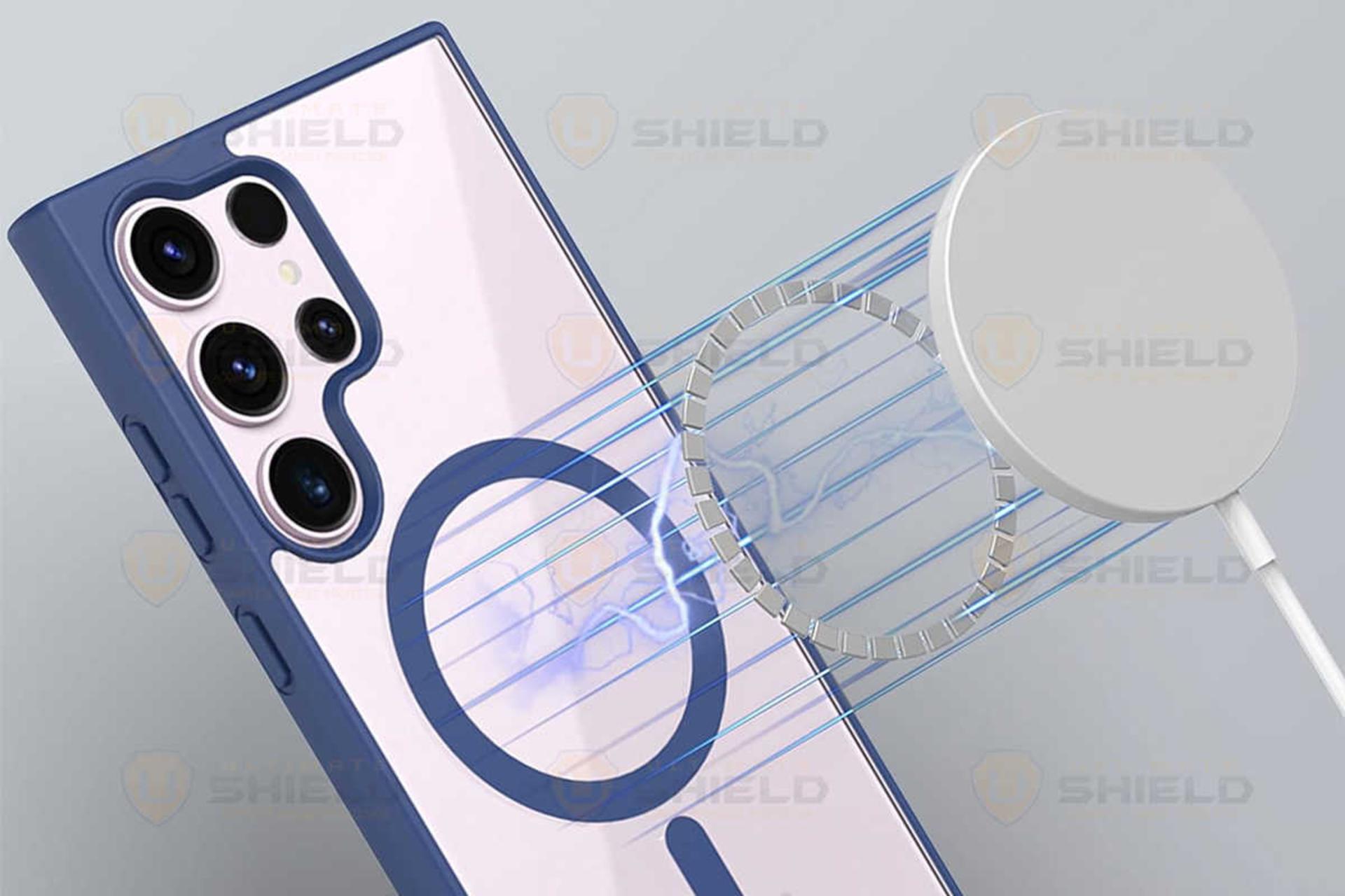 شارژر مگنتی قاب گوشی آلتیمیت شیلد مدل BRD Magsafe مناسب سامسونگ Galaxy S25 Ultra