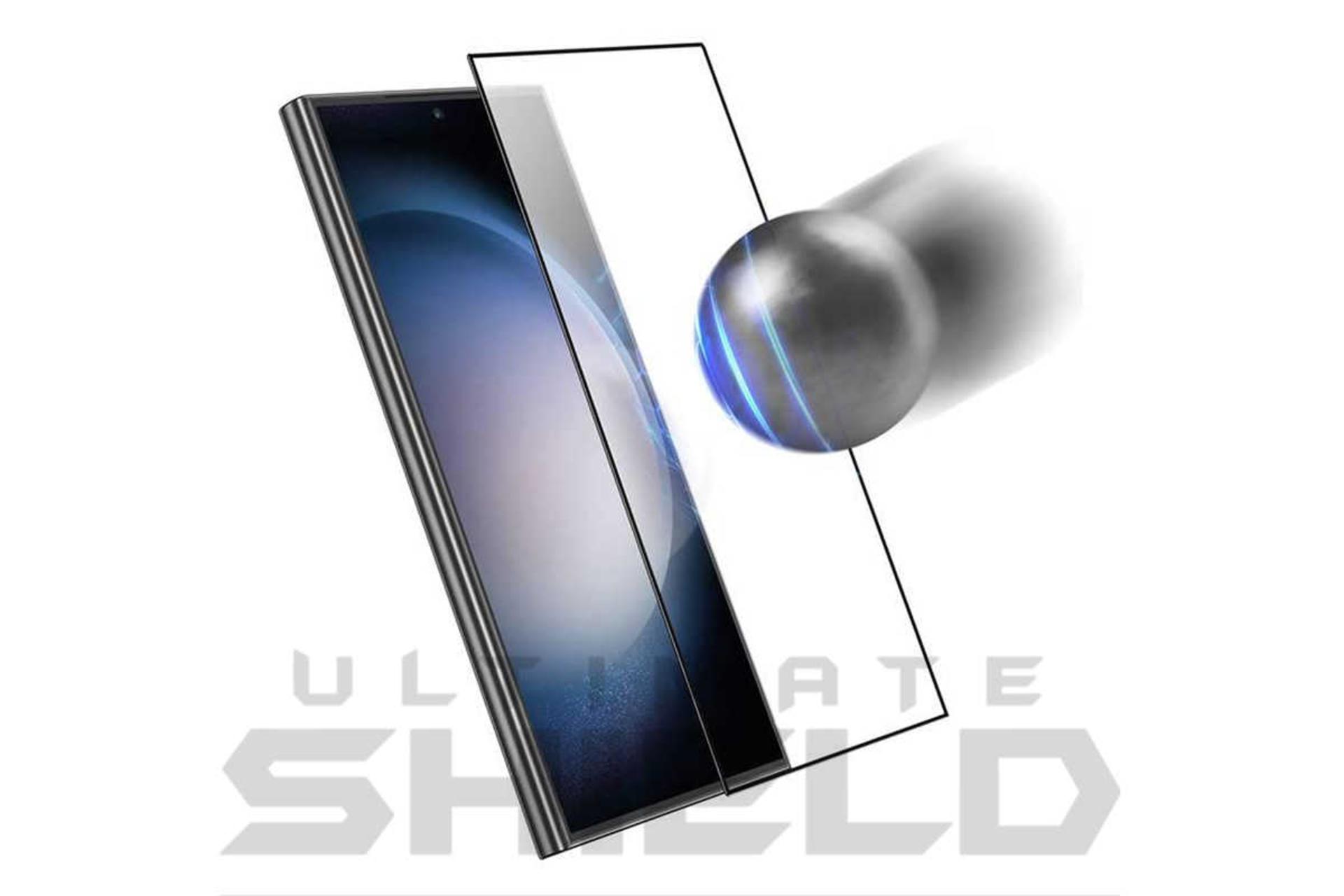 محافظ صفحه نمایش و قاب گوشی آلتیمیت شیلد مدل Clear-UGL مناسب سامسونگ Galaxy S24 Ultra 