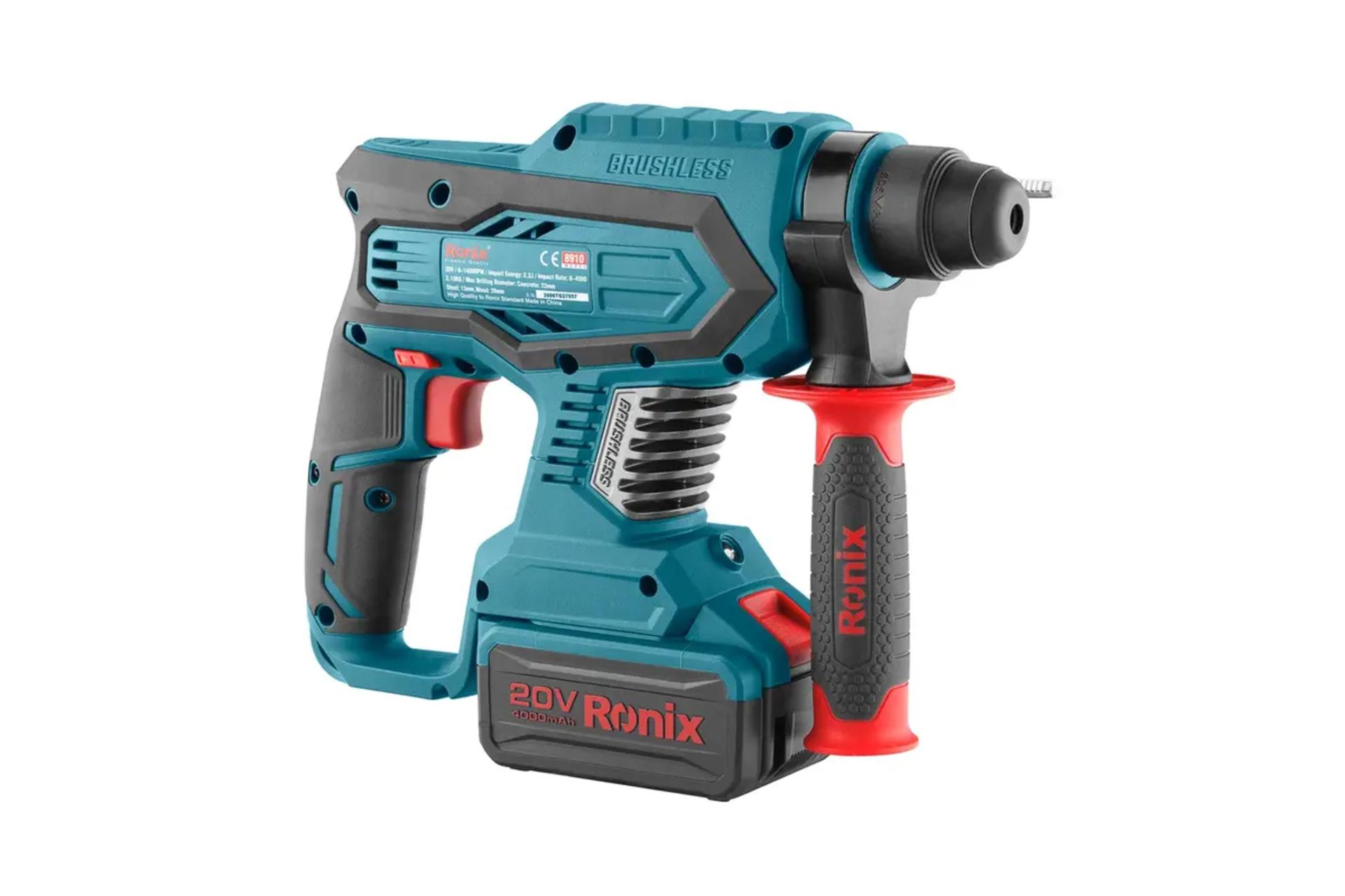 ابعاد و اندازه دریل بتن کن شارژی رونیکس 8910k