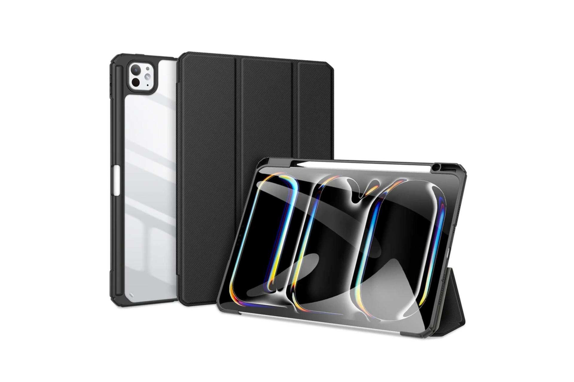 قاب تبلت کیف کلاسوری بادیگارد مدل Toby مناسب اپل iPad Pro 11 2024 رنگ مشکی