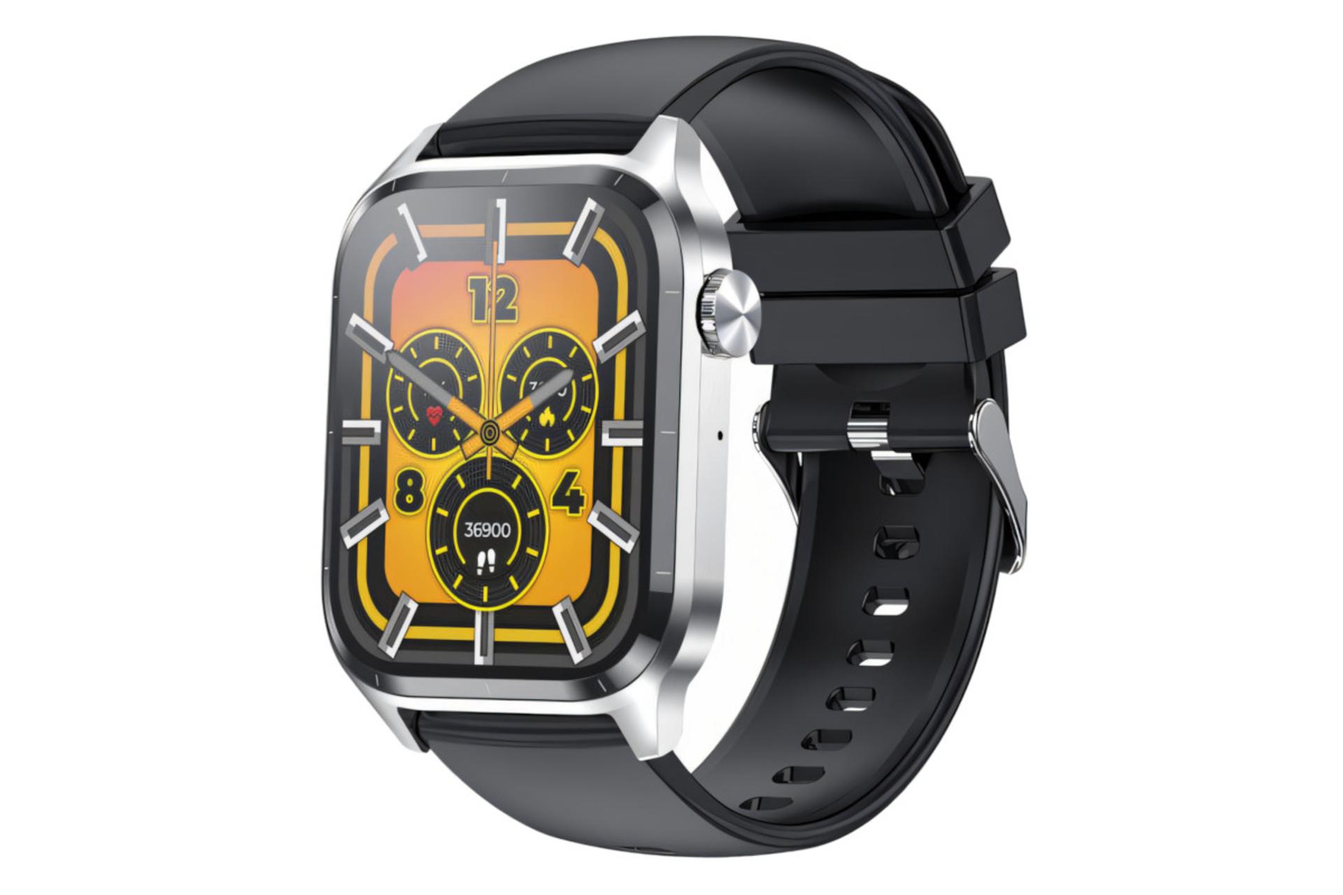 ساعت هوشمند پرو وان ProOne PWS12 نقره ای با بند سیلیکون