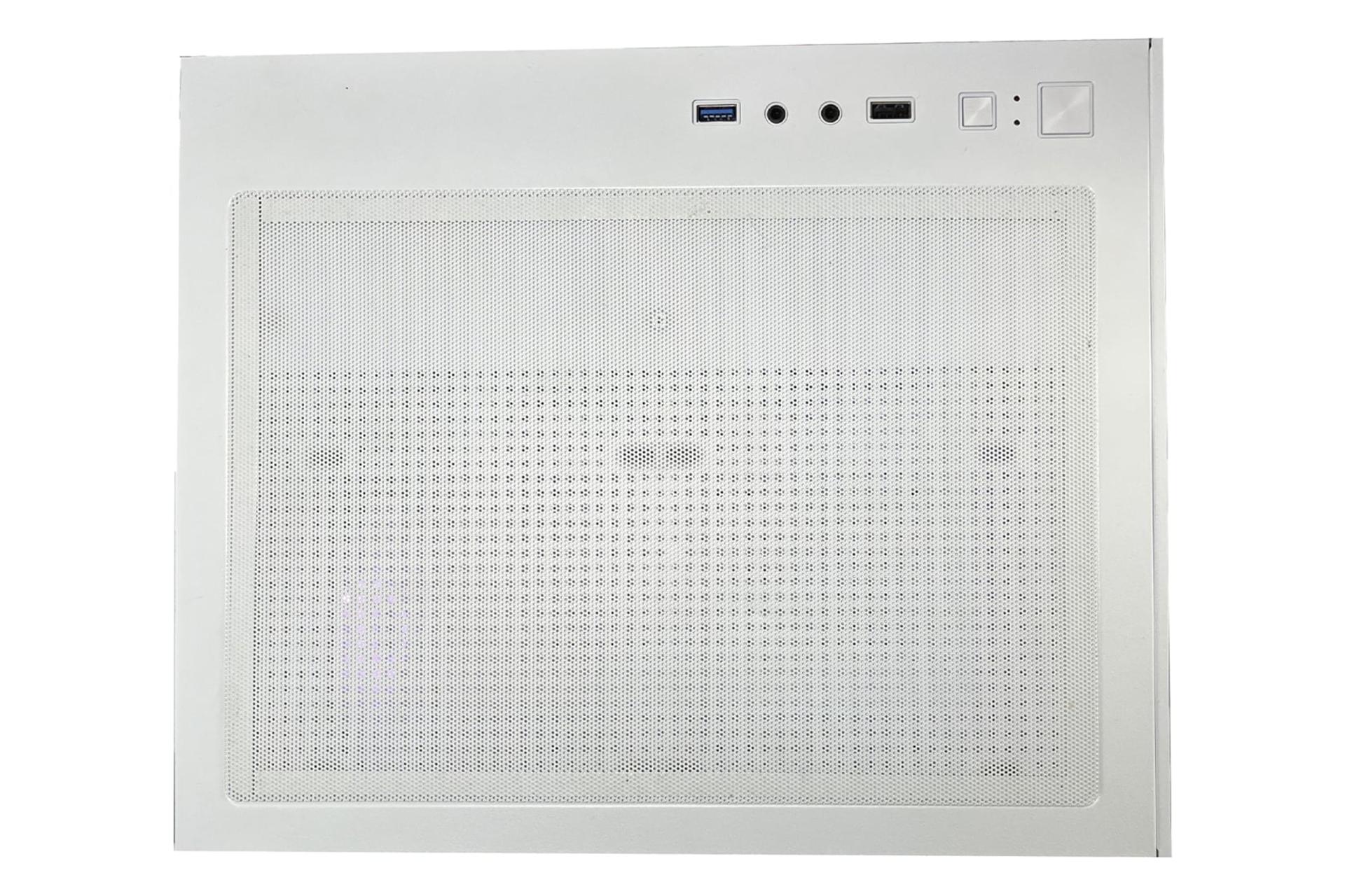 نمای پنل بالای کیس کامپیوتر سابیت CG-35 با نمایش درگاه، دکمه‌ها و فیلتر مگنتی