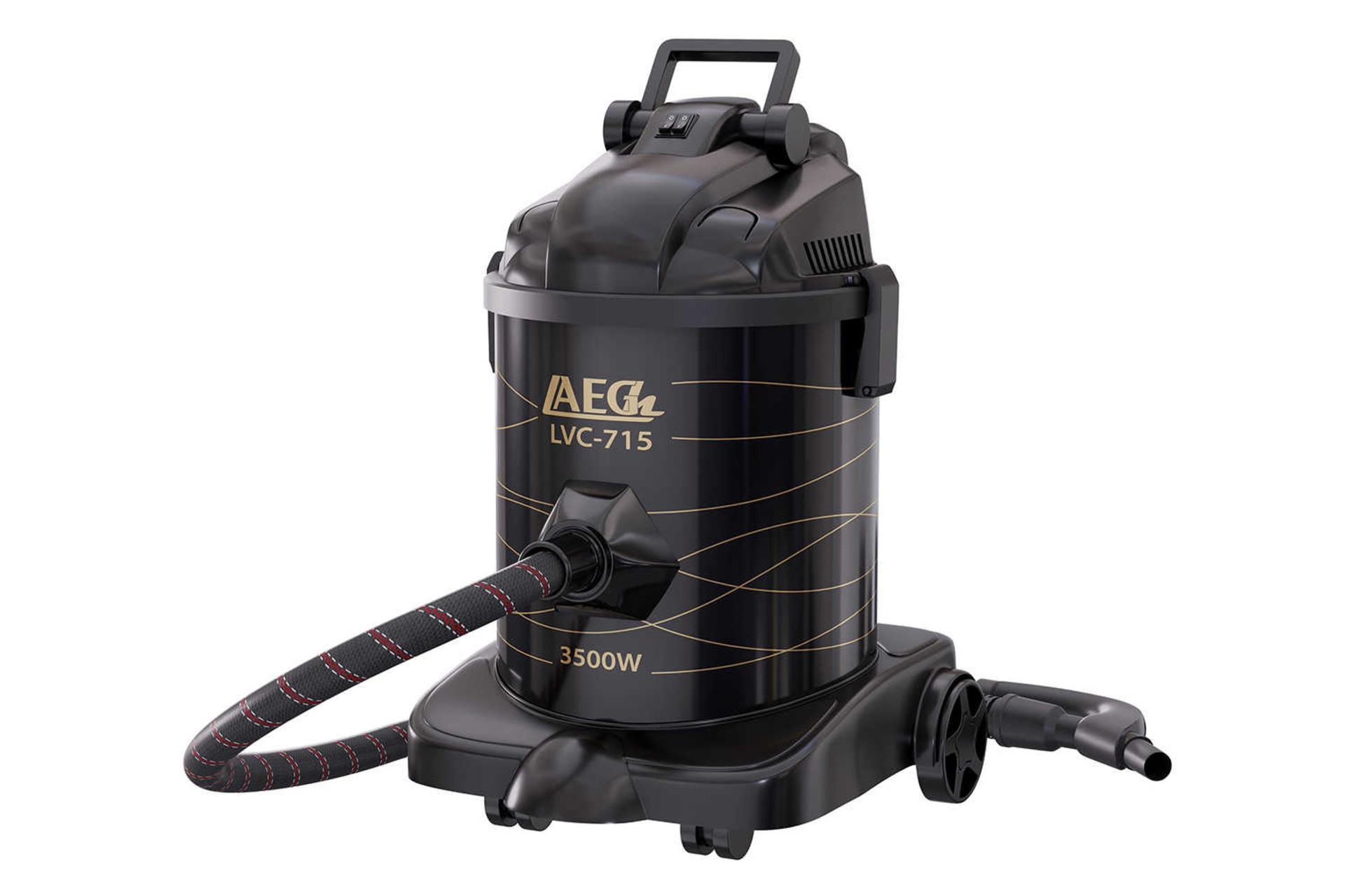 نمای جلوی جاروبرقی سطلی لایق LVC-715 به همراه لوله