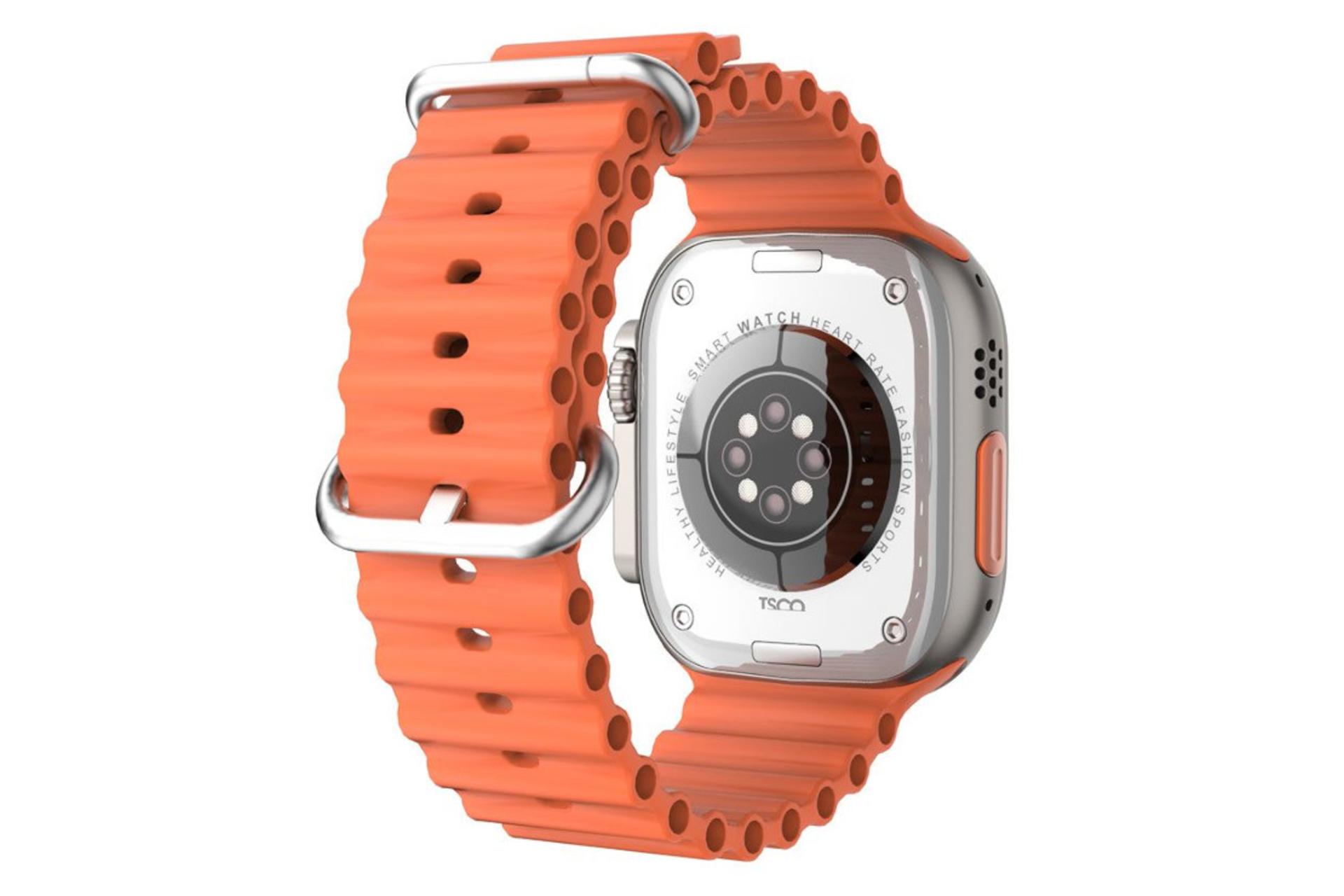 پشت ساعت هوشمند تسکو TSCO TSW 8 Ultra Max با بند نارنجی