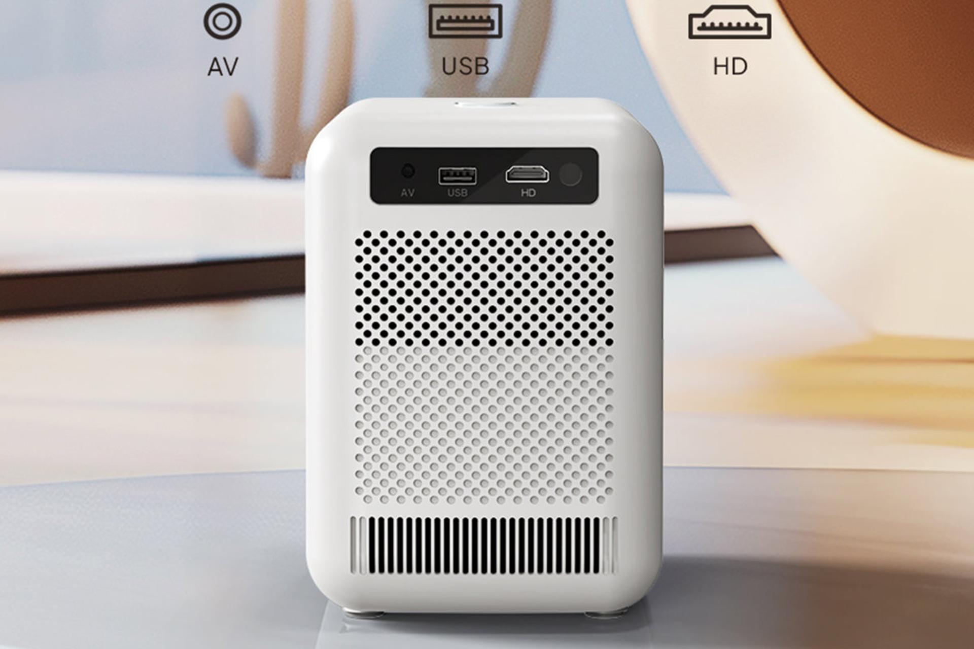 ویدیو پروژکتور بینتک BYINTEK LOVE U4 نمای پشت و درگاه ها