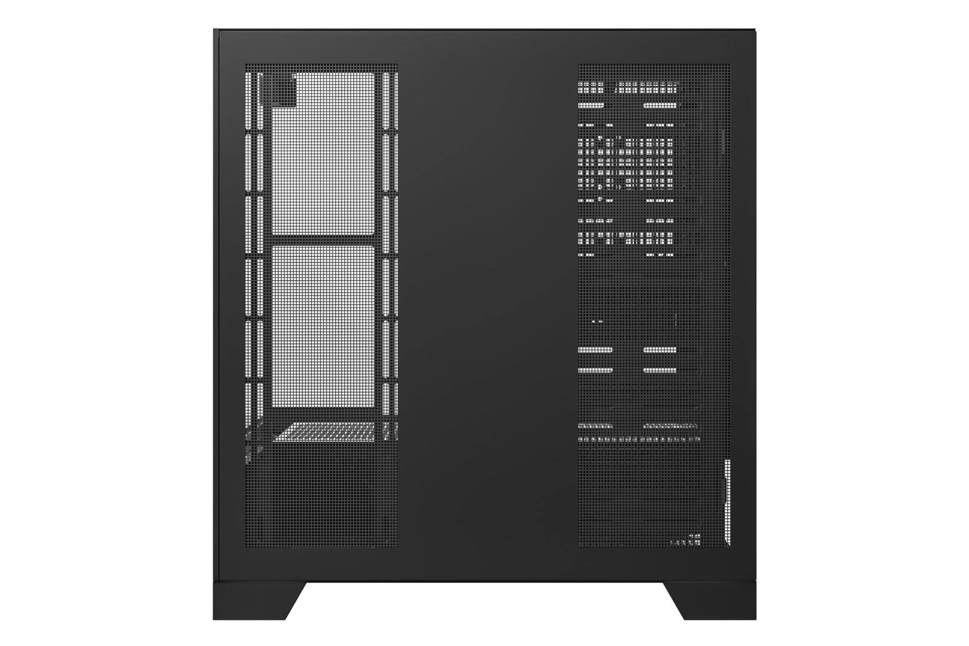 نمای پنل سمت راست کیس کامپیوتر دارک فلش DY450 Pro با نمایش منافذ عبور هوا رنگ مشکی