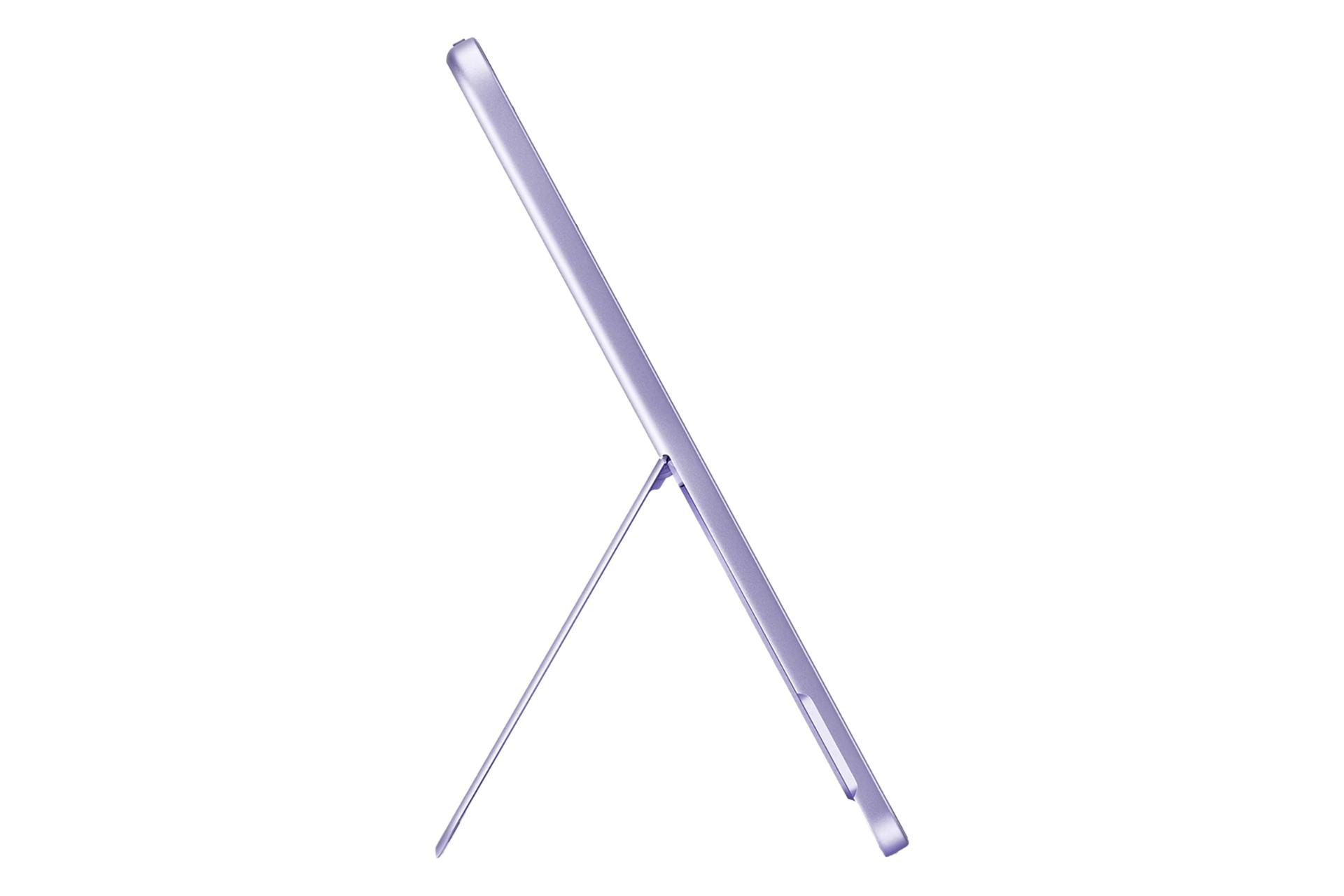 نمای لبه سمت چپ لپ تاپ سرفیس پرو 11 مایکروسافت نسخه 12 اینچ با نمایش استند رنگ بنفش