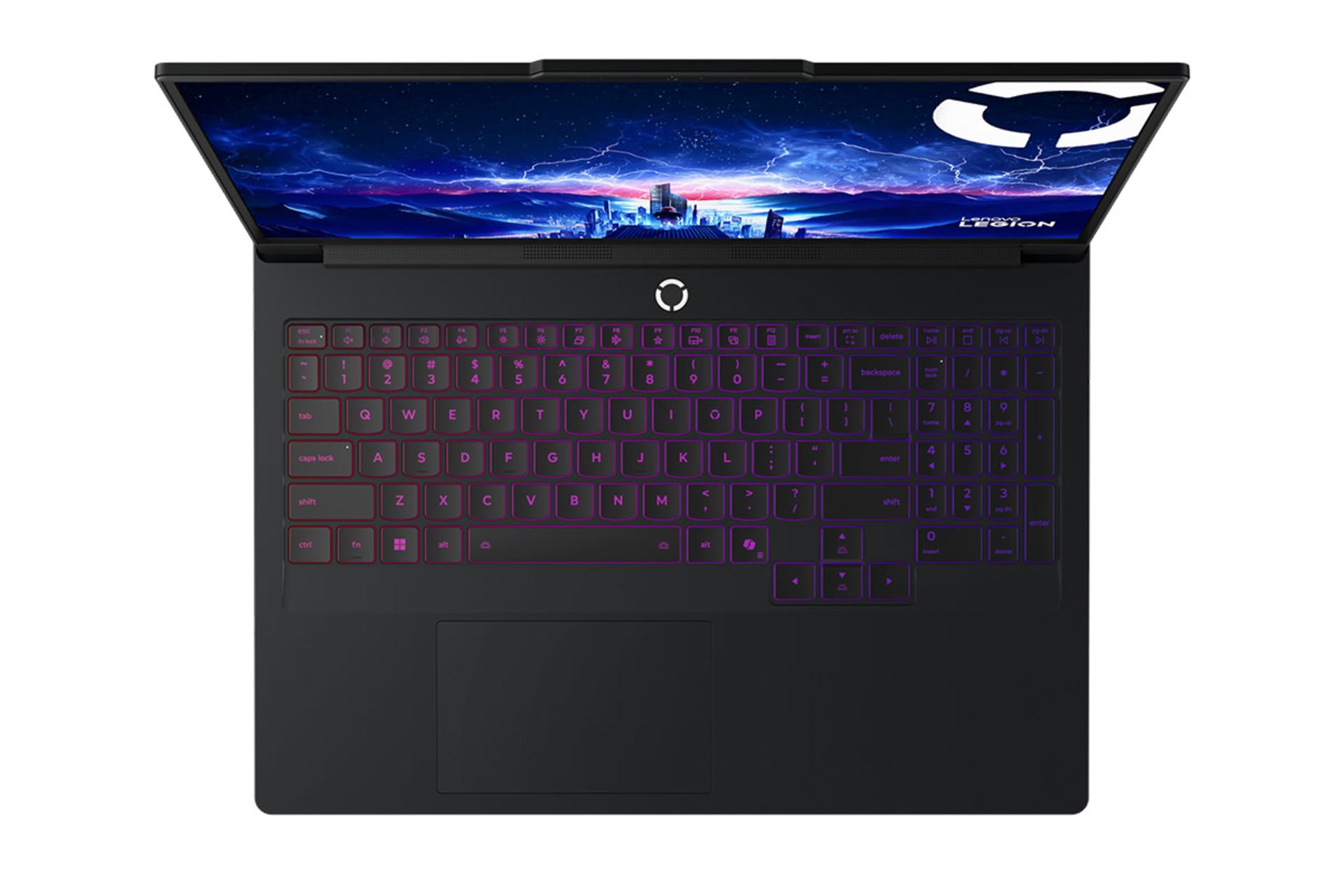 لپ تاپ لنوو Lenovo Legion Pro 7 16IAX10H نمای بالا و کیبورد