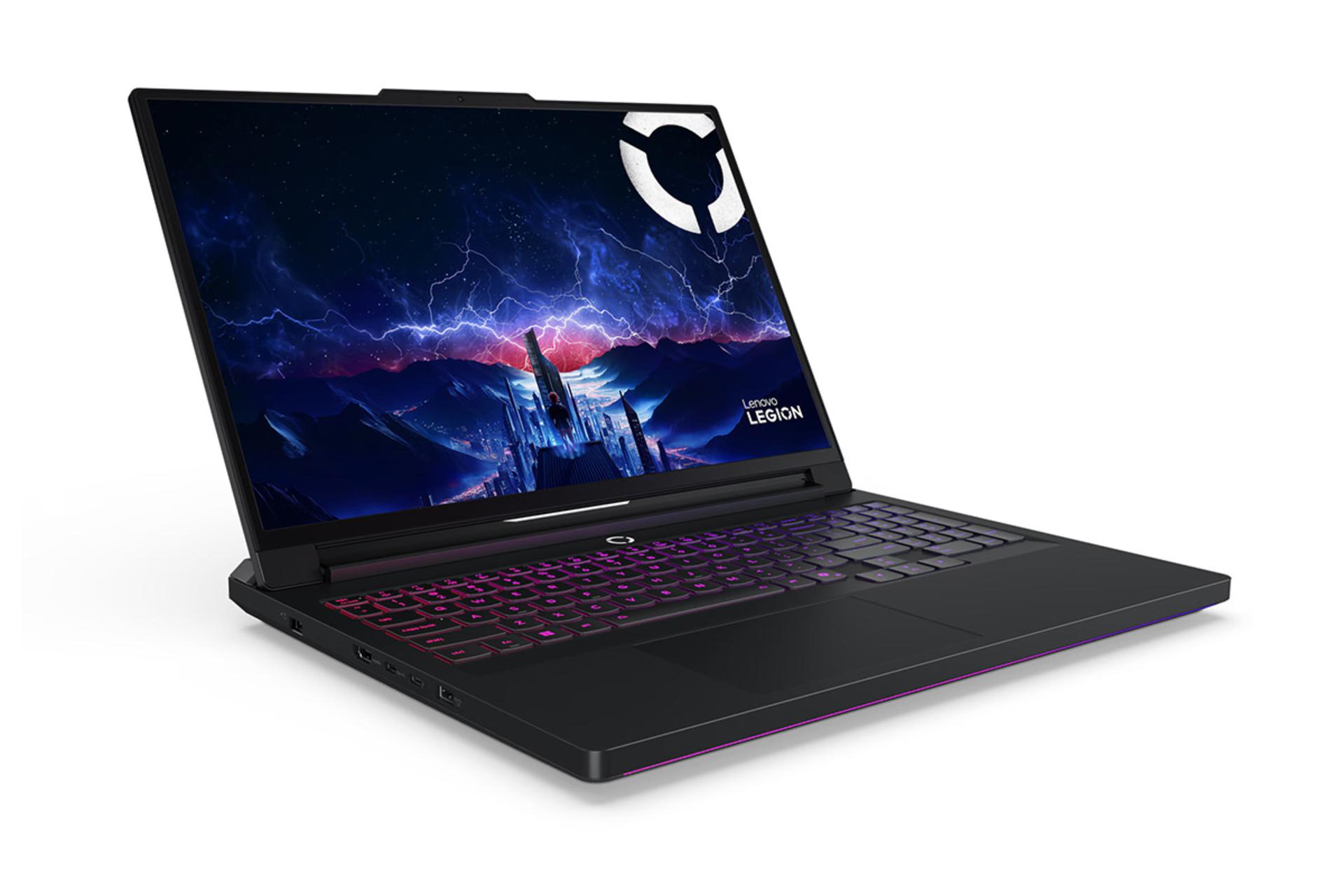 لپ تاپ لنوو Lenovo Legion Pro 7 16IAX10H نمای جلو و چپ