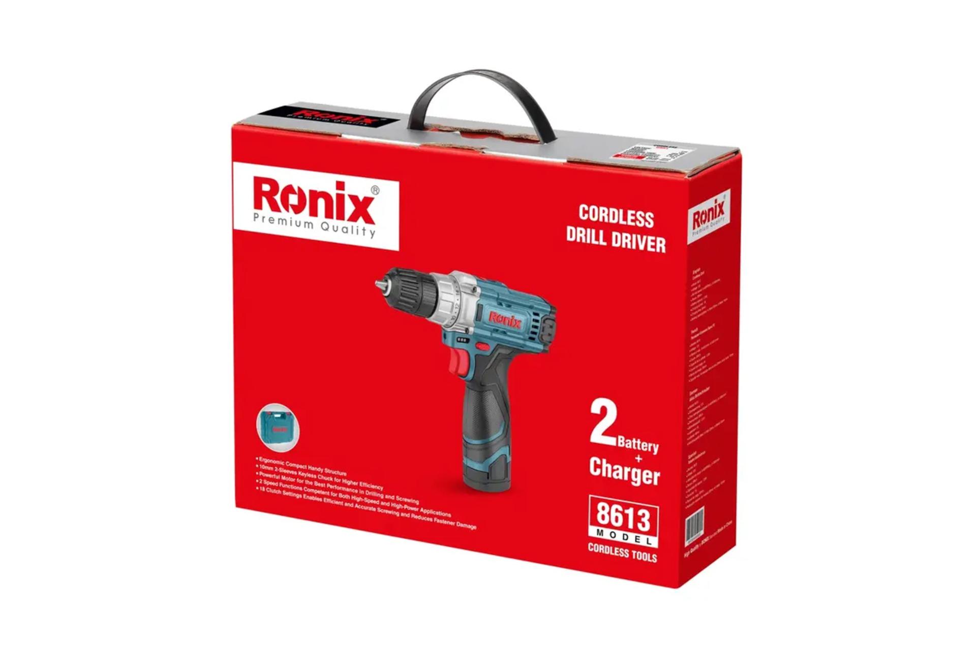 جعبه دریل پیچ گوشتی شارژی رونیکس 8613