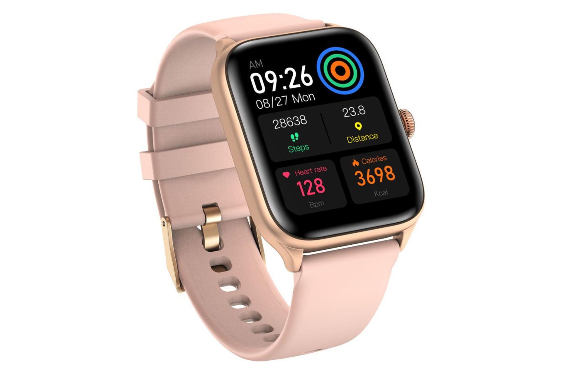 سمت چپ ساعت هوشمند ریورسانگ Riversong Motive 6 Pro رز گلد