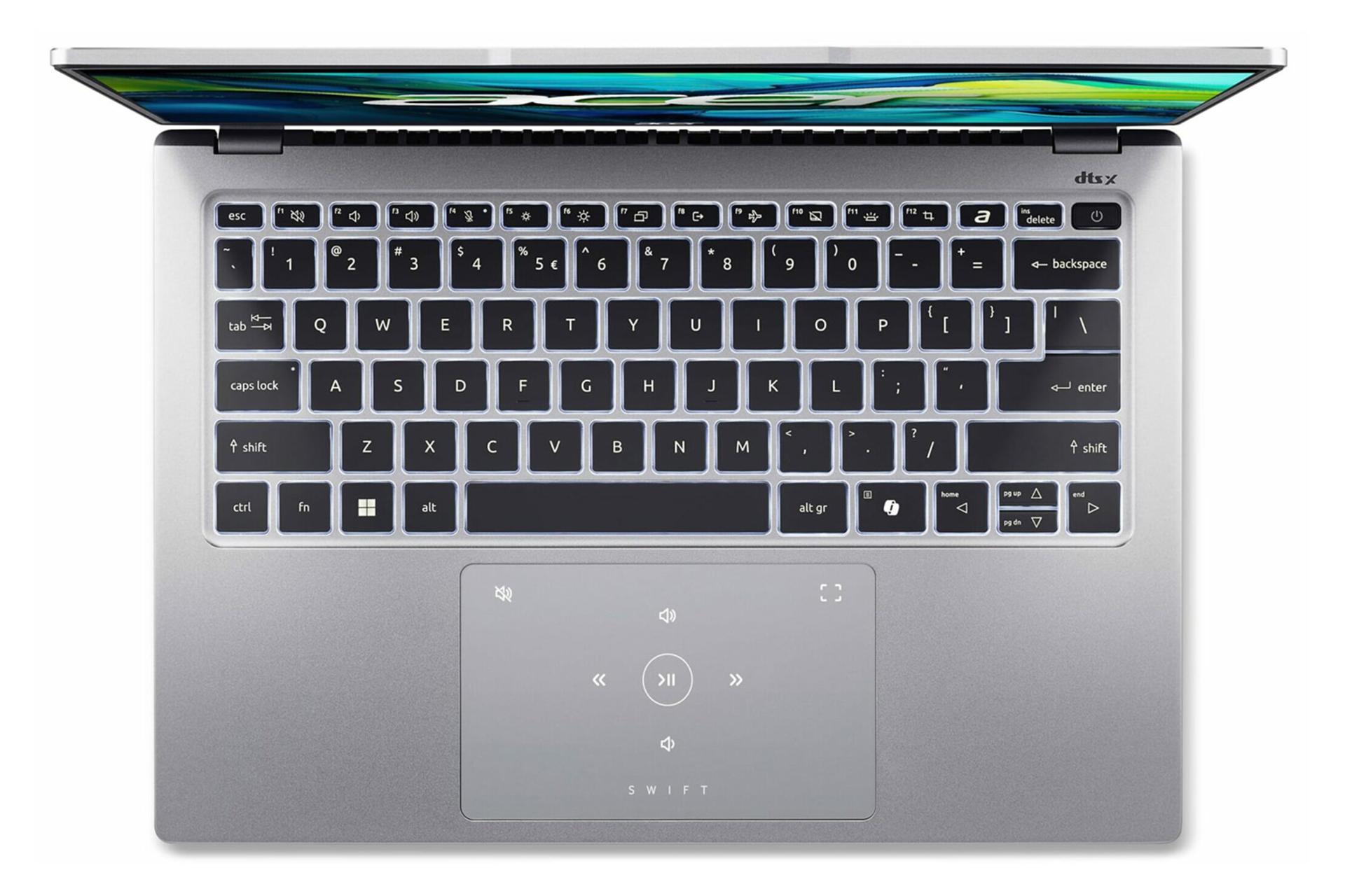 لپ تاپ ایسر Acer Swift Go 14 SFG14-73-75FA نمای بالا و کیبورد