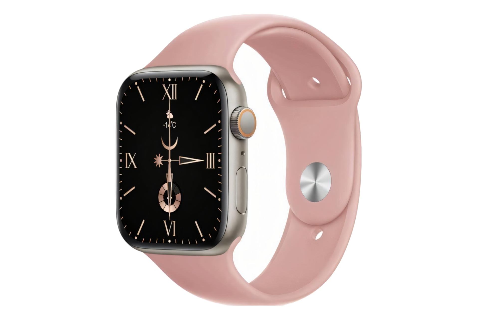 ساعت هوشمند جی تب G-Tab FT8 نقره ای با بند صورتی