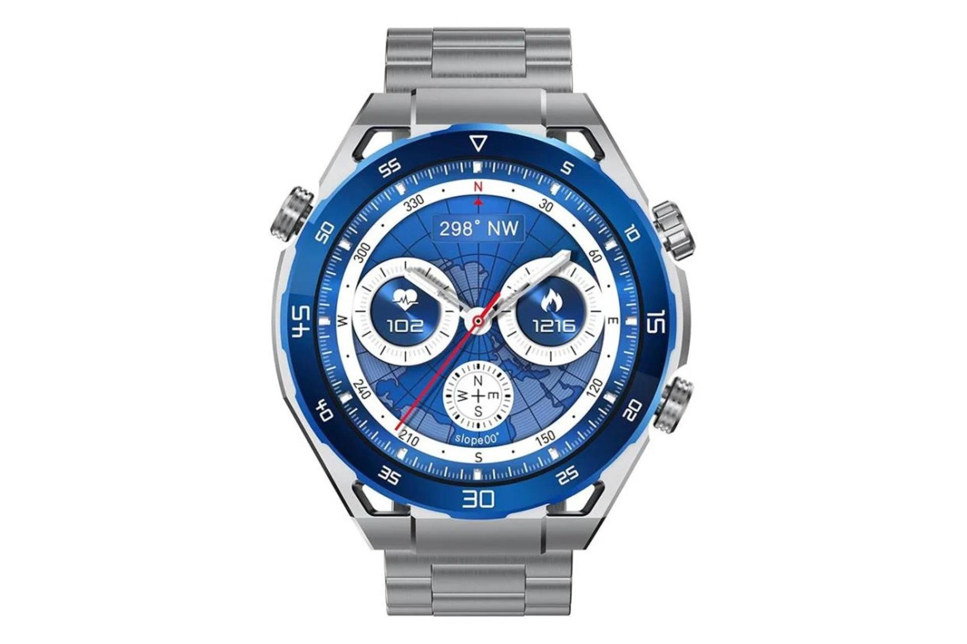 ساعت هوشمند جی تب G-Tab GT8 نقره ای از نمای روبرو