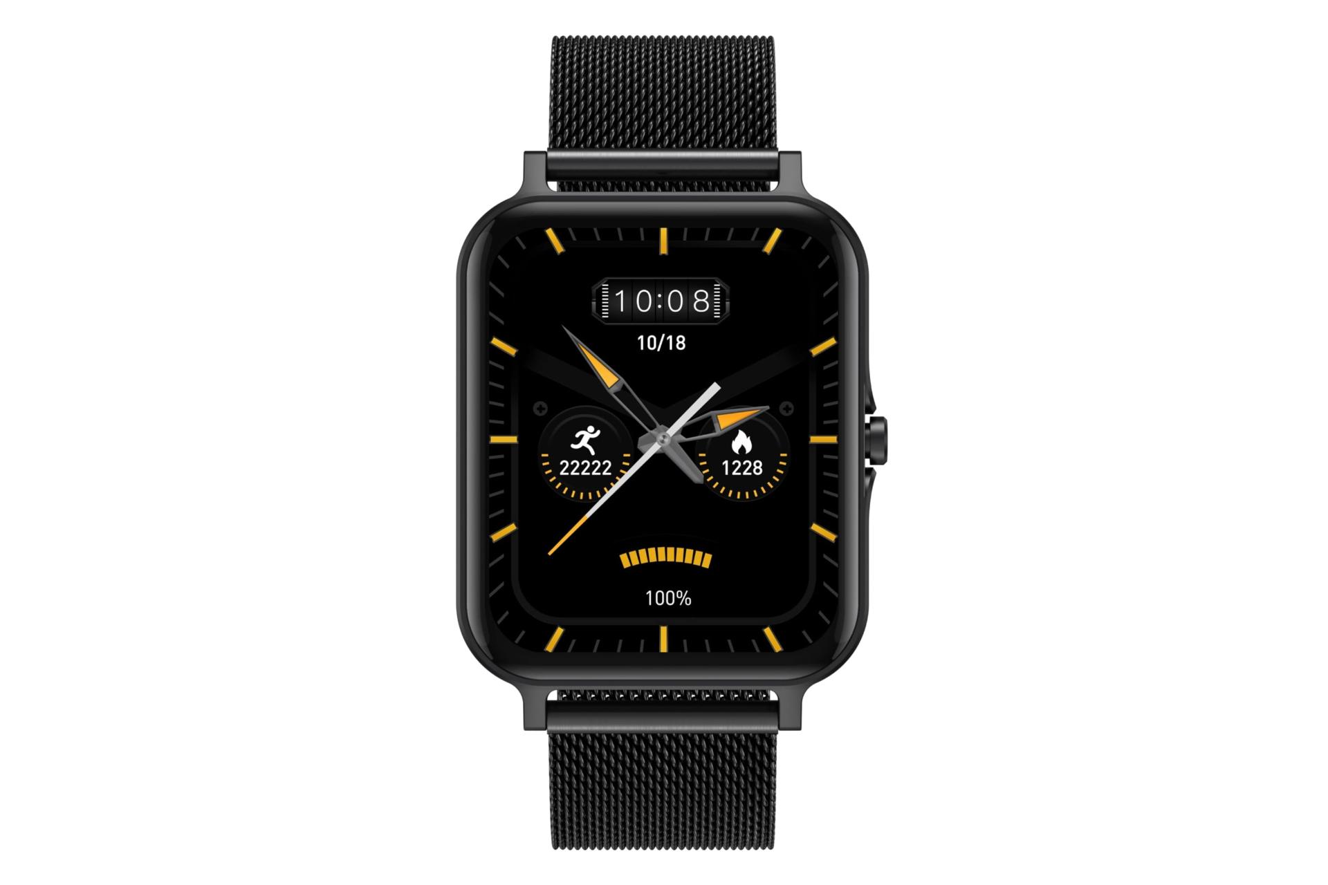 ساعت هوشمند جی تب G-Tab FT7 مشکی از نمای روبرو