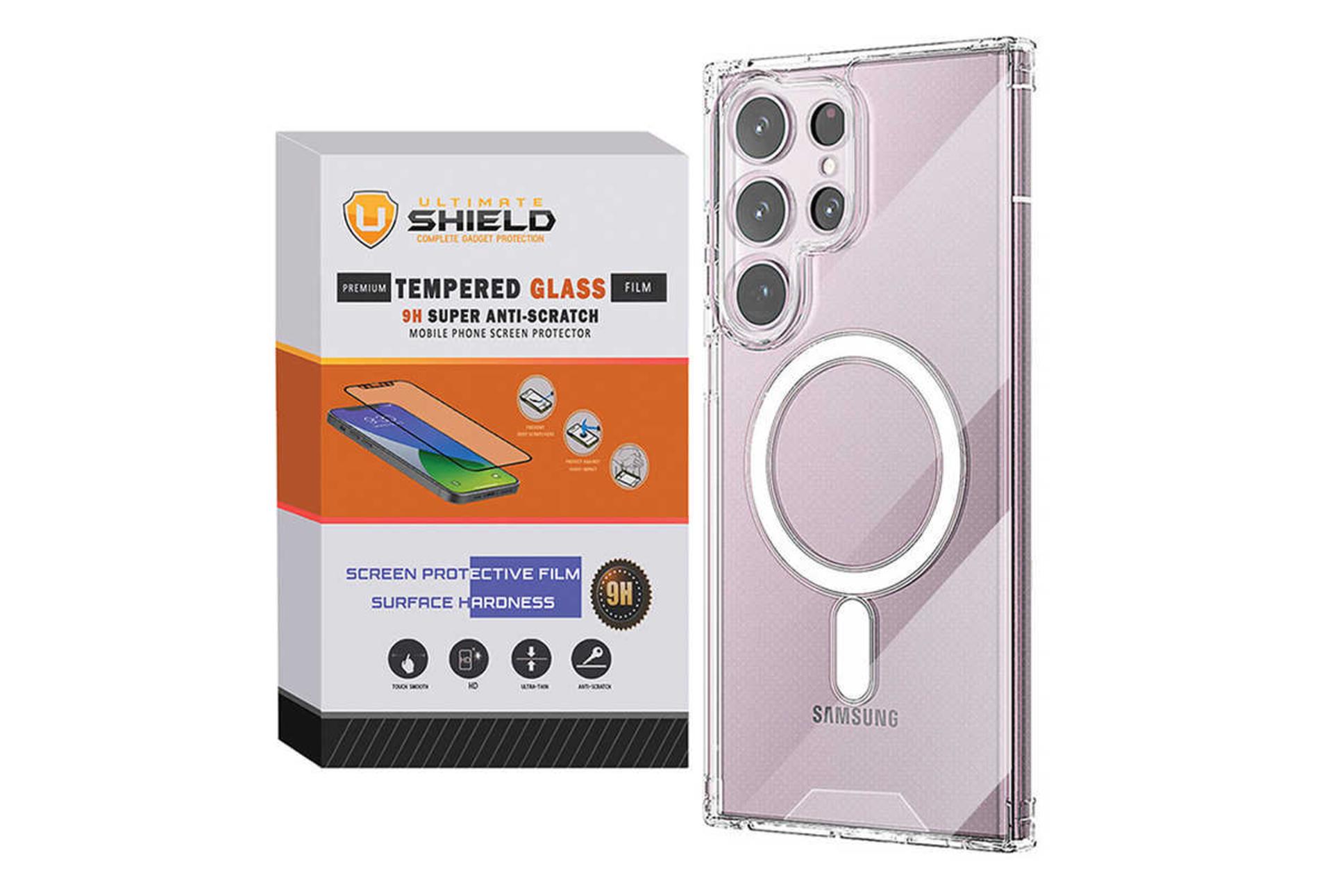 جعبه قاب گوشی آلتیمیت شیلد مدل Clear Magsafe مناسب سامسونگ Galaxy S23 Ultra