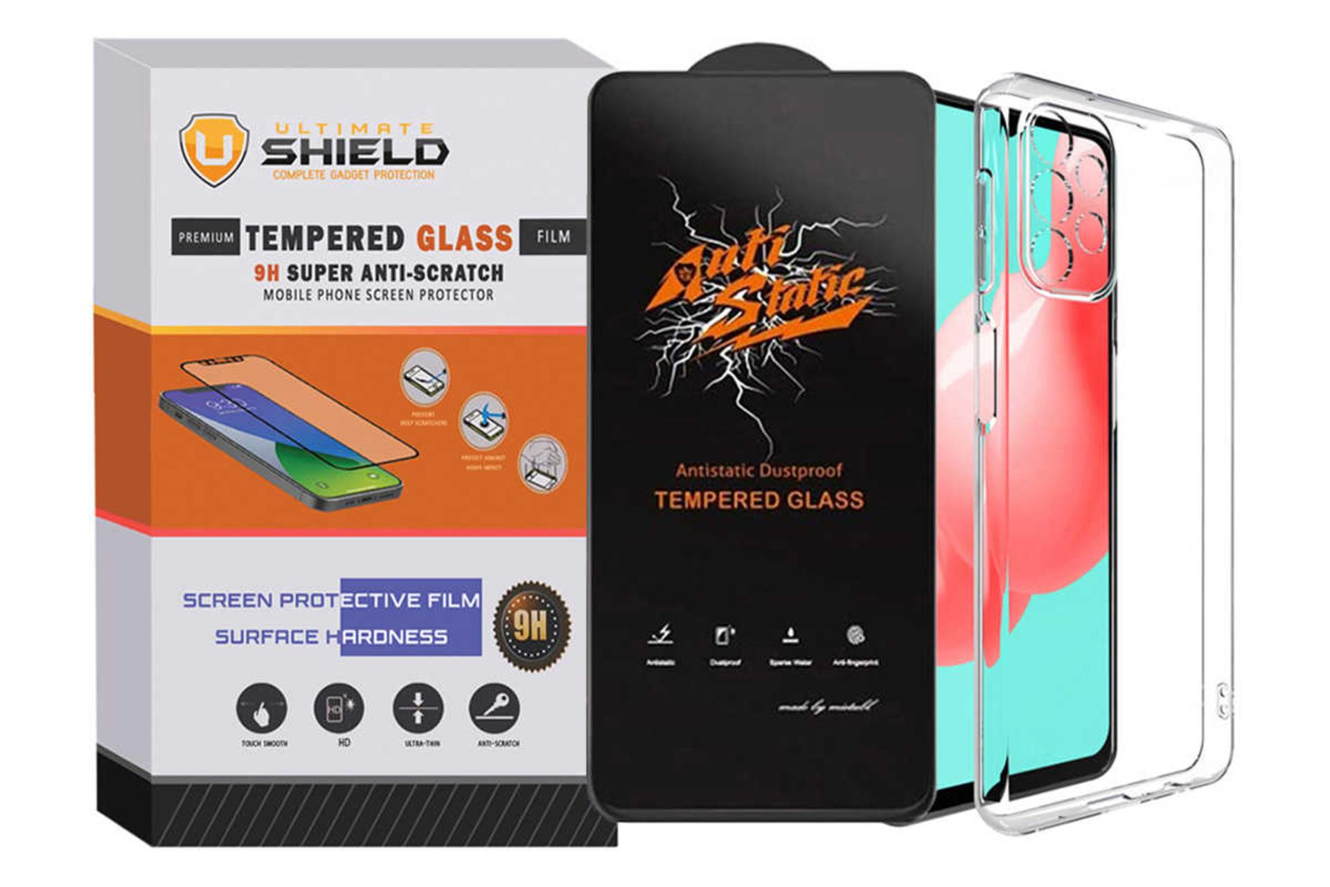 جعبه قاب گوشی آلتیمیت شیلد مدل ANTIS-CL مناسب سامسونگ Galaxy A23 4G / 5G همراه با محافظ صفحه نمایش