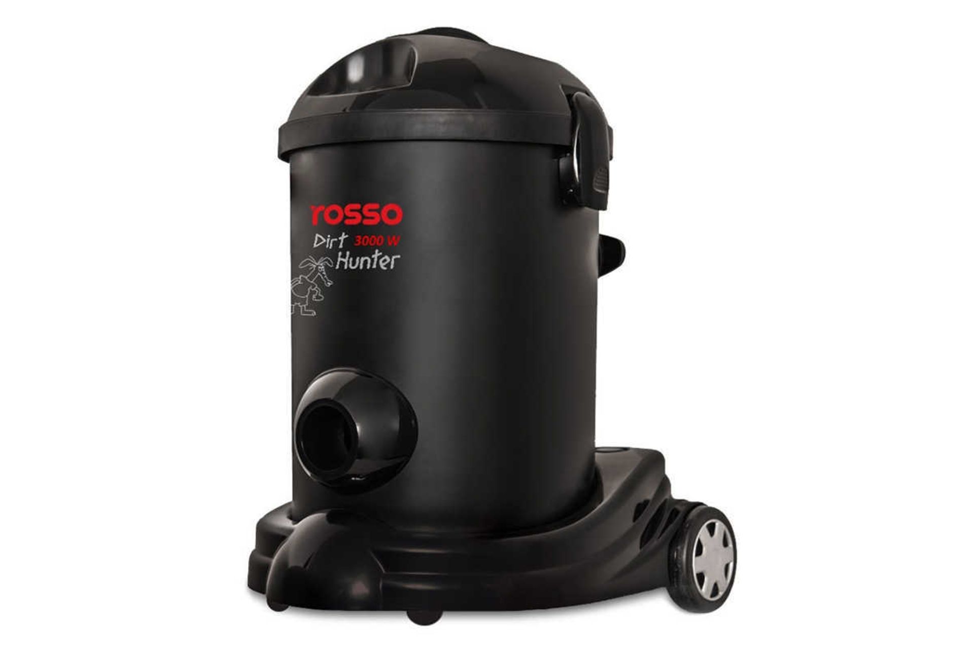 نمای سمت راست جاروبرقی سطلی روسو DIRT HUNTER رنگ مشکی