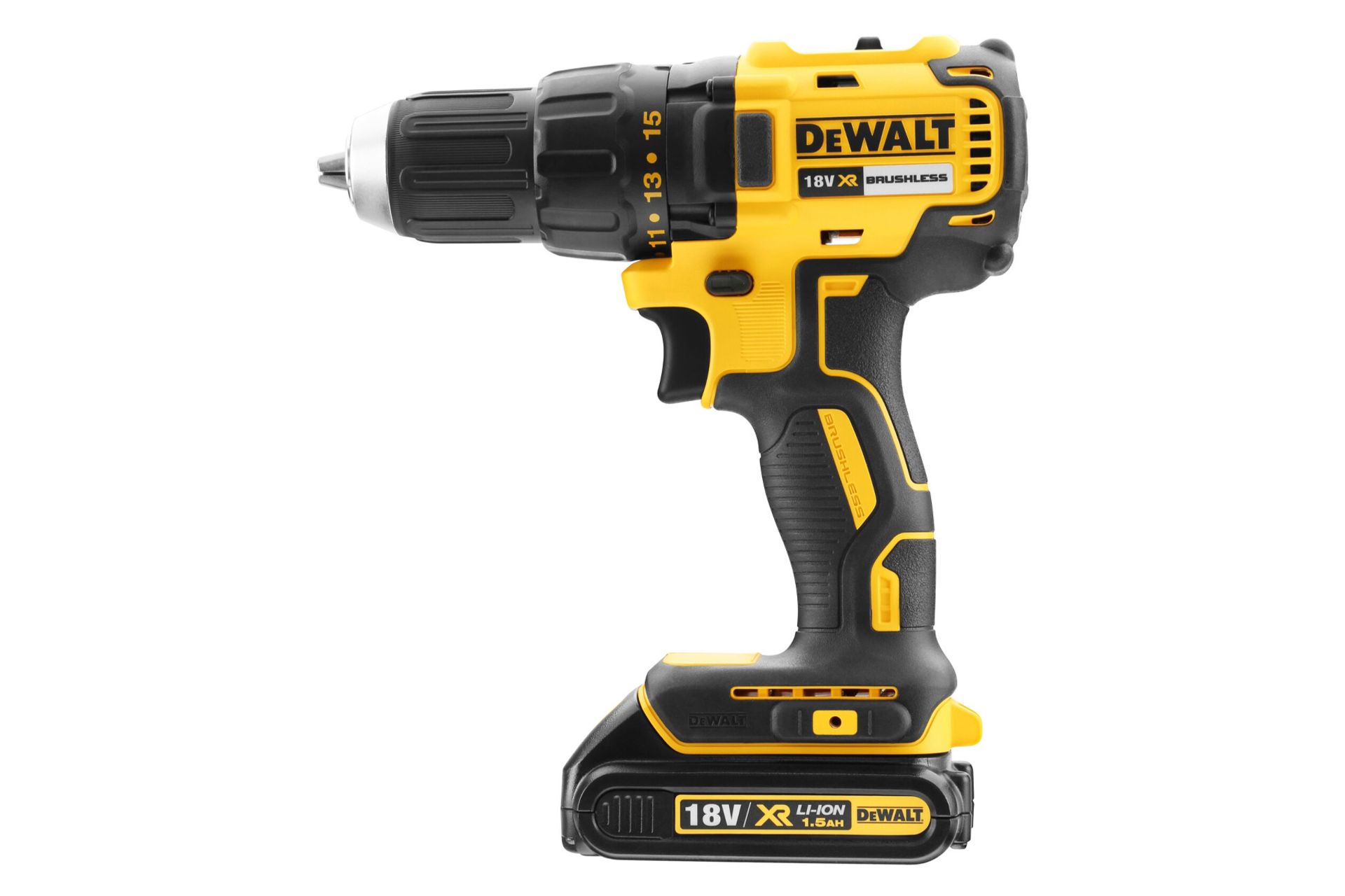 نمای کنار دریل پیچ گوشتی شارژی دیوالت DCD777