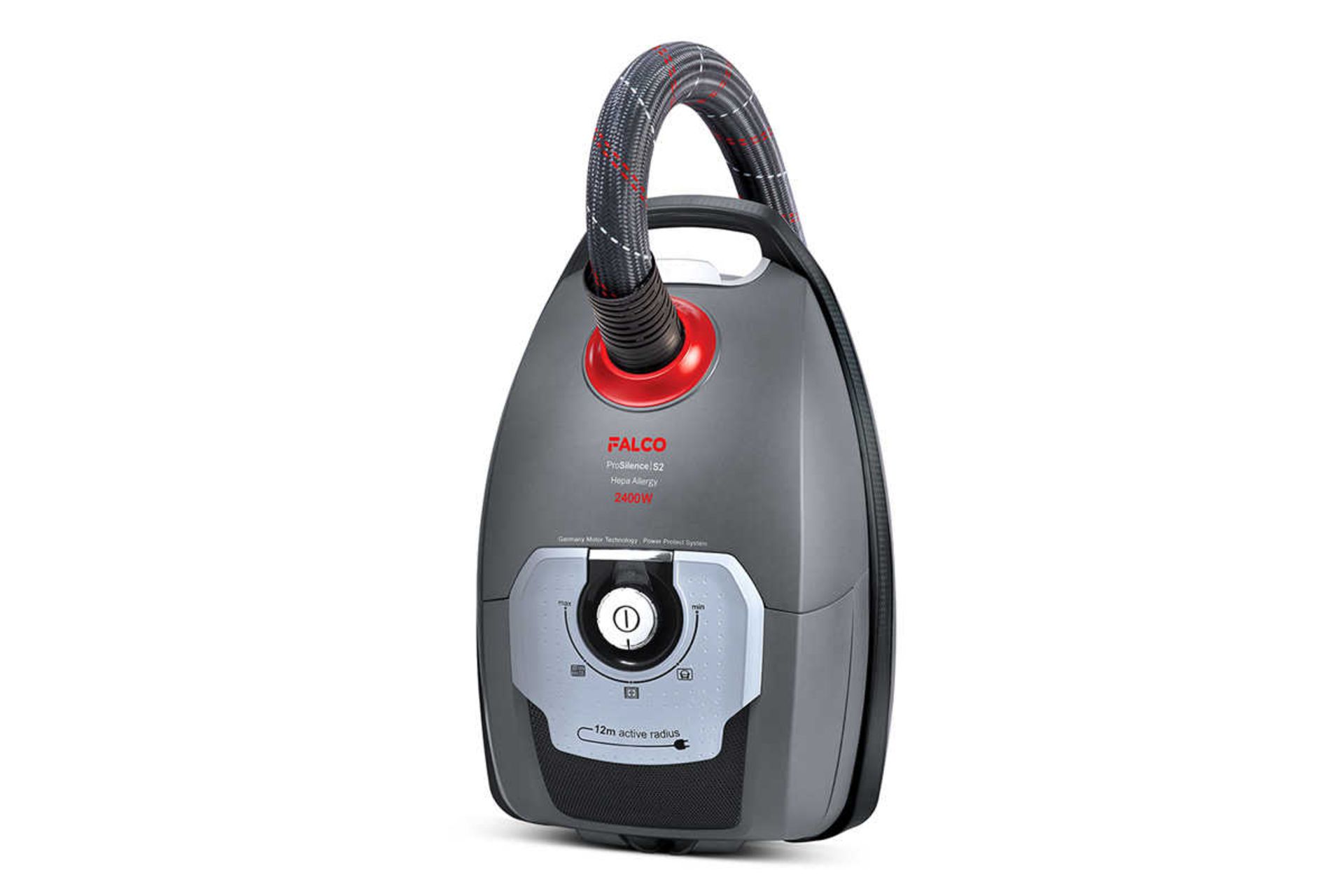 نمای جلوی جاروبرقی فالکو ProSilence S2 رنگ خاکستری