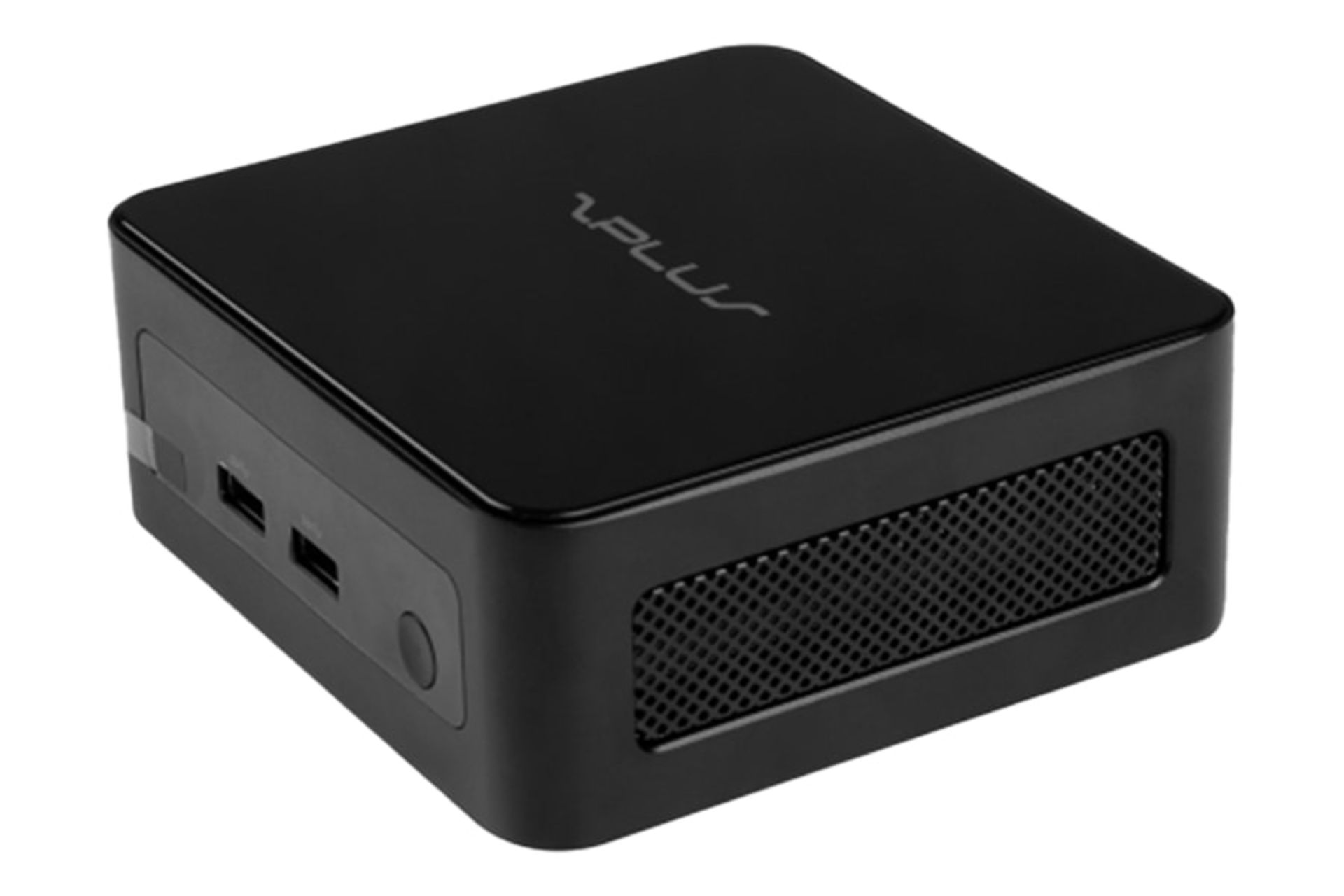 نمای نیمرخ کامپیوتر کوچک PICO زد پلاس با نمایش درگاه‌های پنل جلو، پنل سمت راست و لوگوی پنل بالا