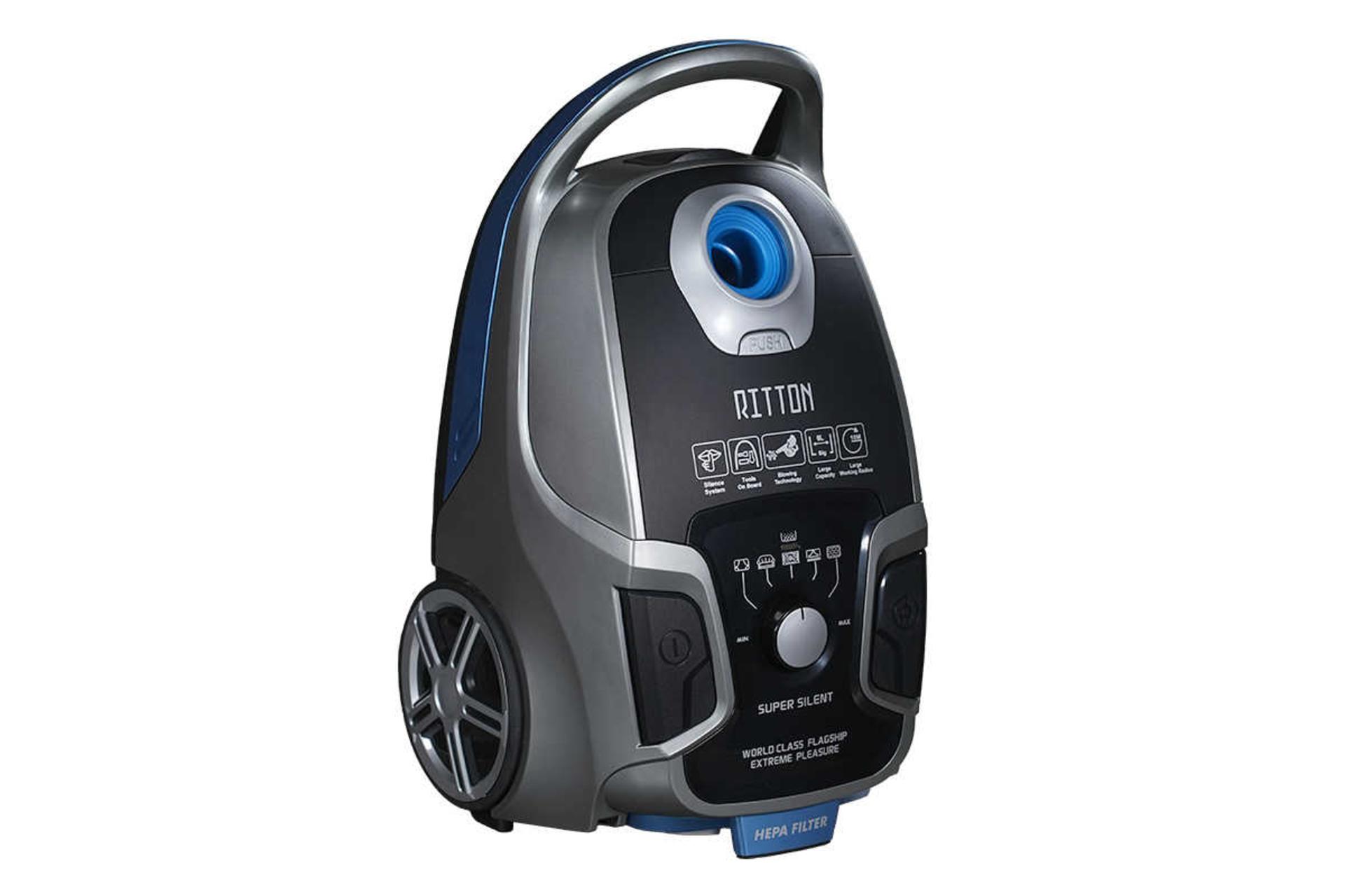 نمای سمت چپ جاروبرقی ریتون MEGATRON رنگ آبی