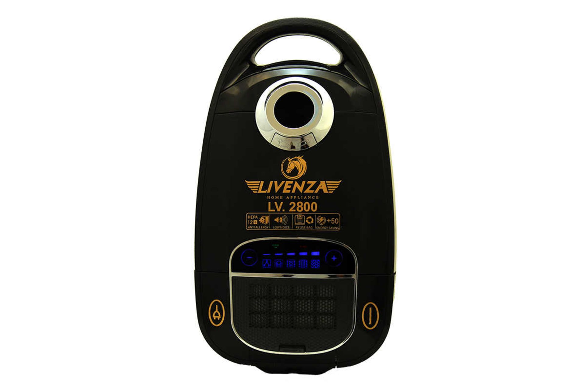 نمای جلوی جاروبرقی لایونزا مدل LV 2800 رنگ مشکی