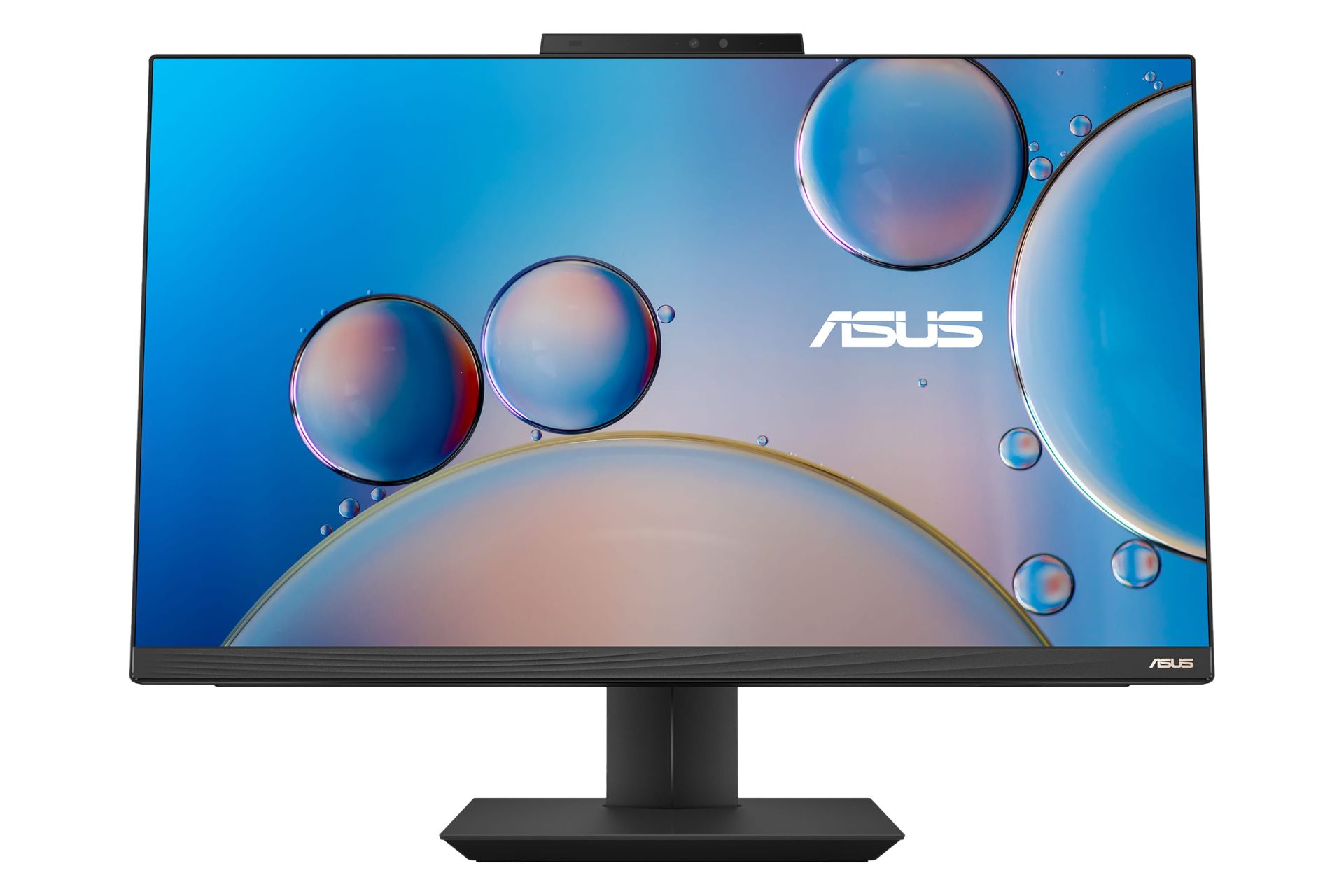 نمای پنل جلوی کامپیوتر همه کاره AiO A5 A5702 ایسوس با نمایشگر روشن